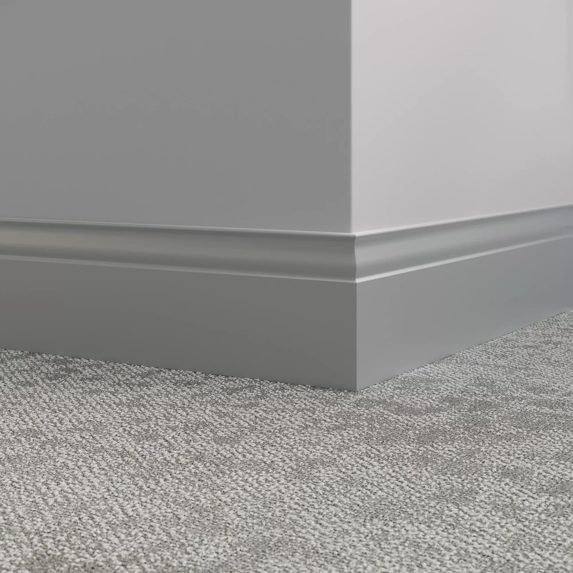 Tarkett / Johnsonite Millwork Inflection 5-1/4" 38 Pewter 5.25" x 8' by 3/8" (48 LF/box)