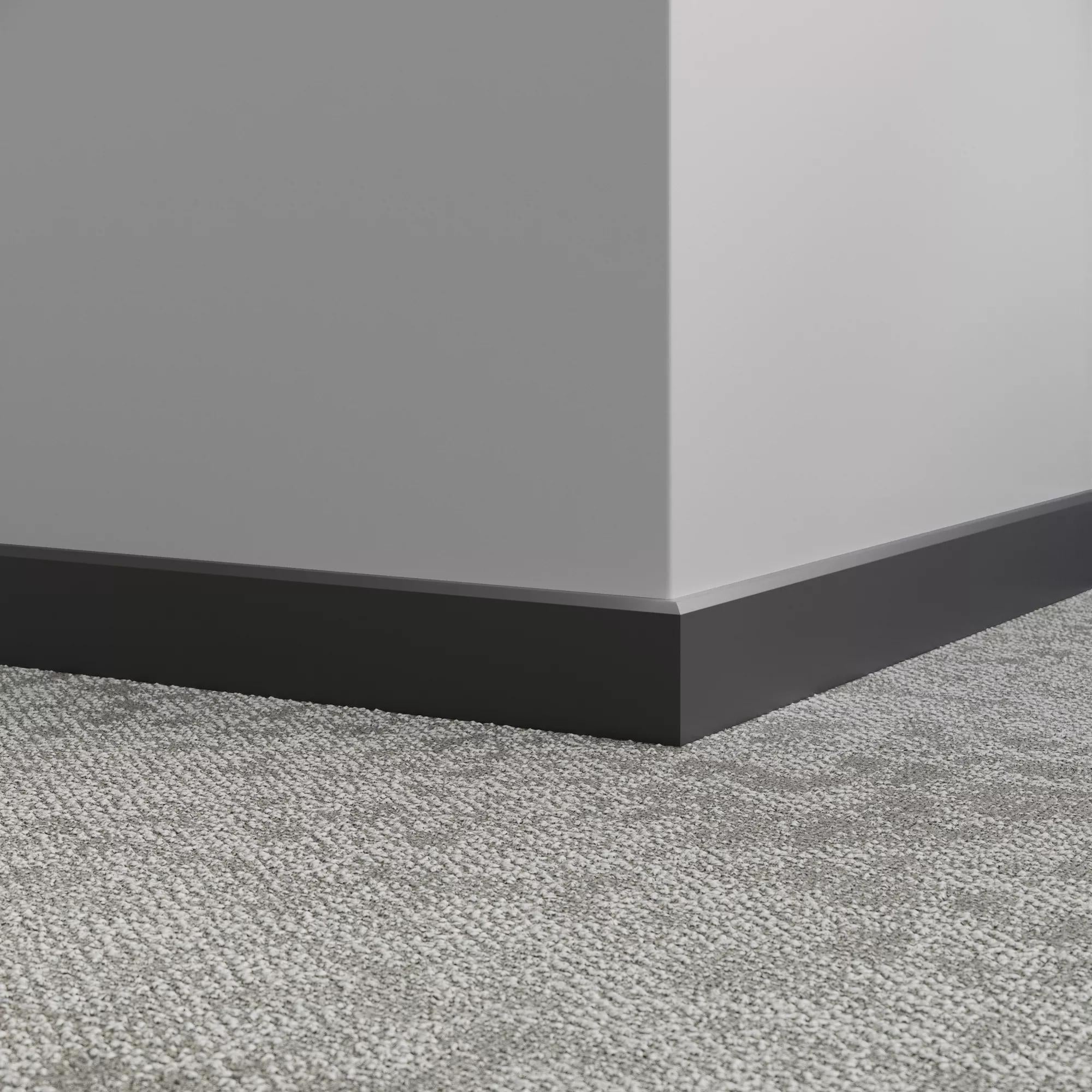 Tarkett / Johnsonite Millwork Mandalay 2-1/2" 40 Black 2.5" x 8' by 3/8" (40 LF/box)