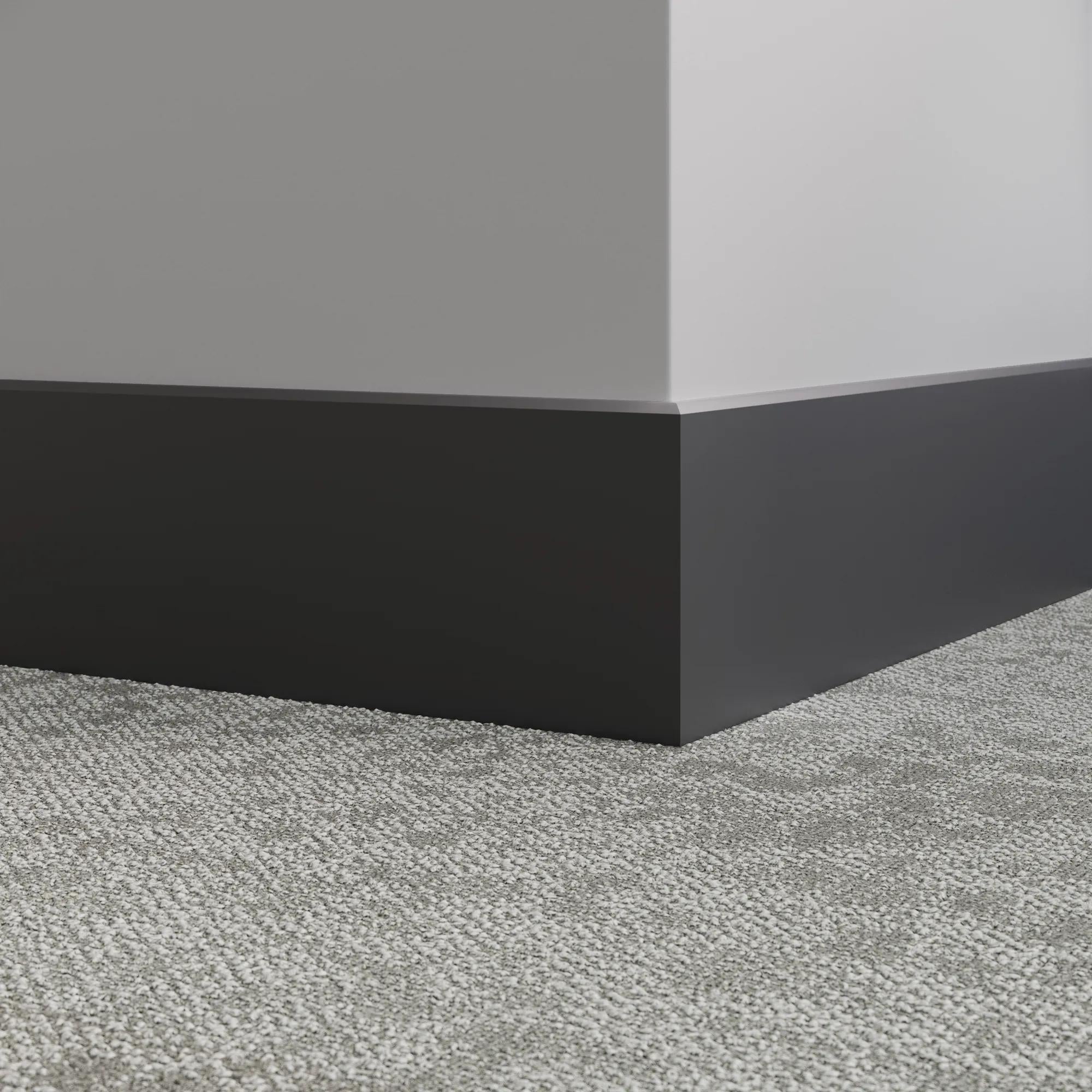 Tarkett / Johnsonite Millwork Mandalay 6" 40 Black 6" x 8' by 3/8" – product image showing size, style, and brand details.