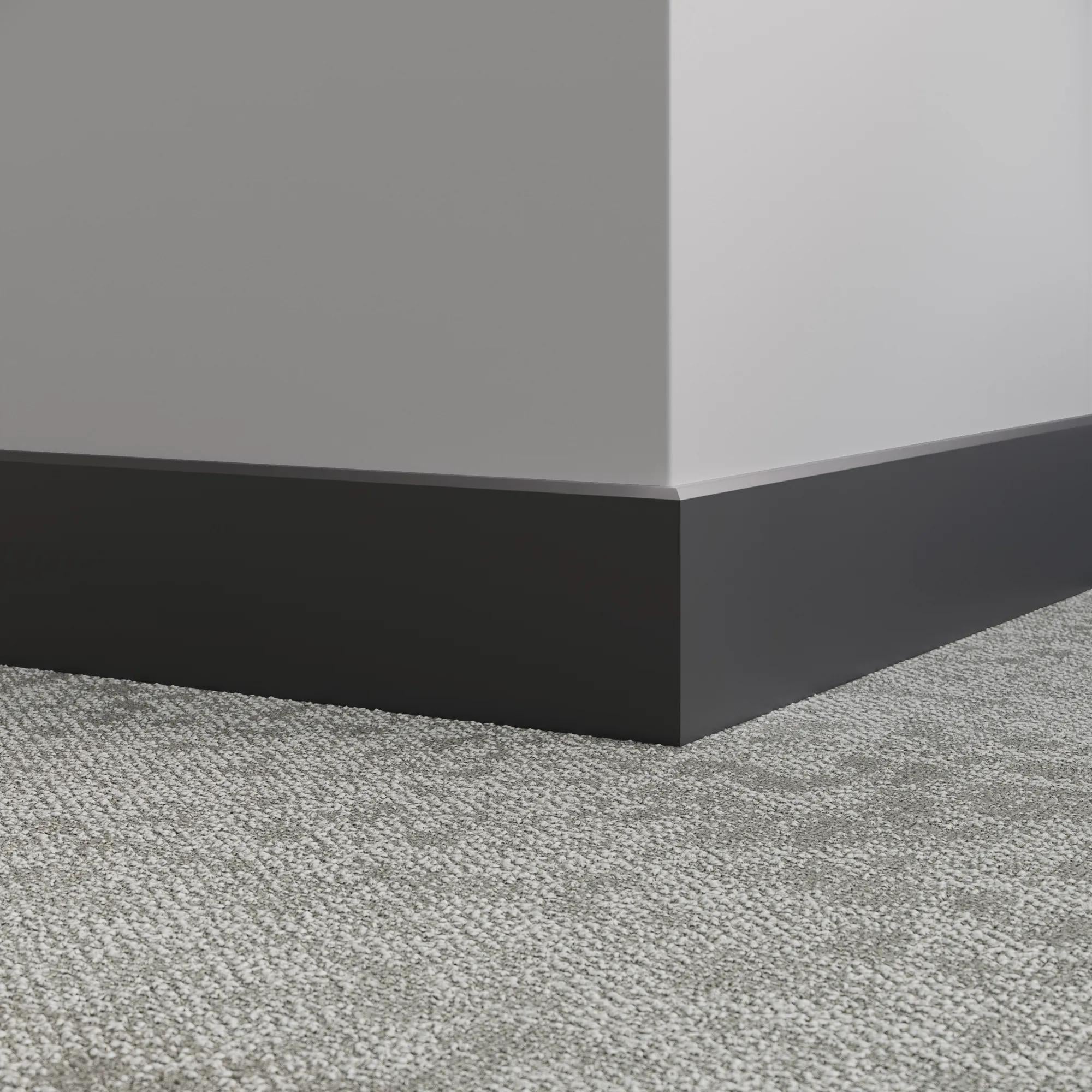 Tarkett / Johnsonite Millwork Mandalay 4-1/2" MW-40-H 40 Black 4.5" x 8' by 3/8" – product image showing size, style, and brand details.