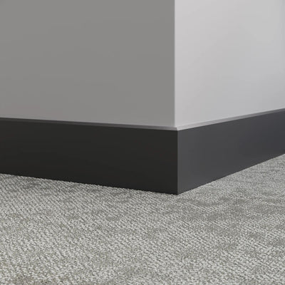 Tarkett / Johnsonite Millwork Mandalay 4-1/2" MW-40-H 40 Black 4.5" x 8' by 3/8" (40 LF/box)