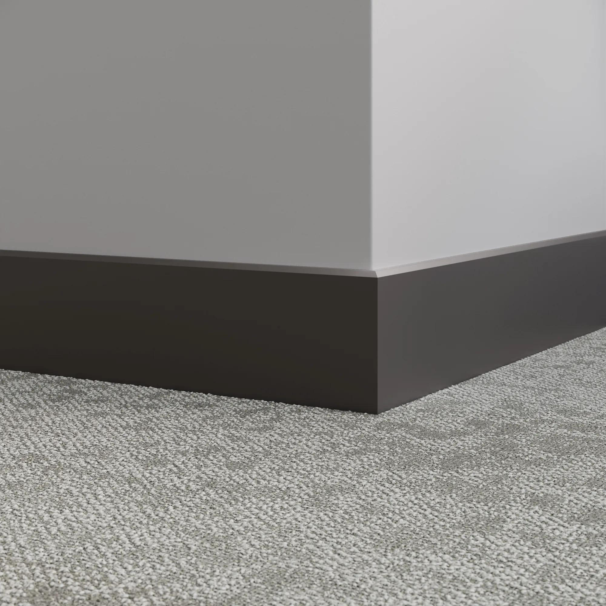 Tarkett / Johnsonite Millwork Mandalay 4-1/2" 44 Dark Brown 4.5" x 8' by 3/8" – product image showing size, style, and brand details.