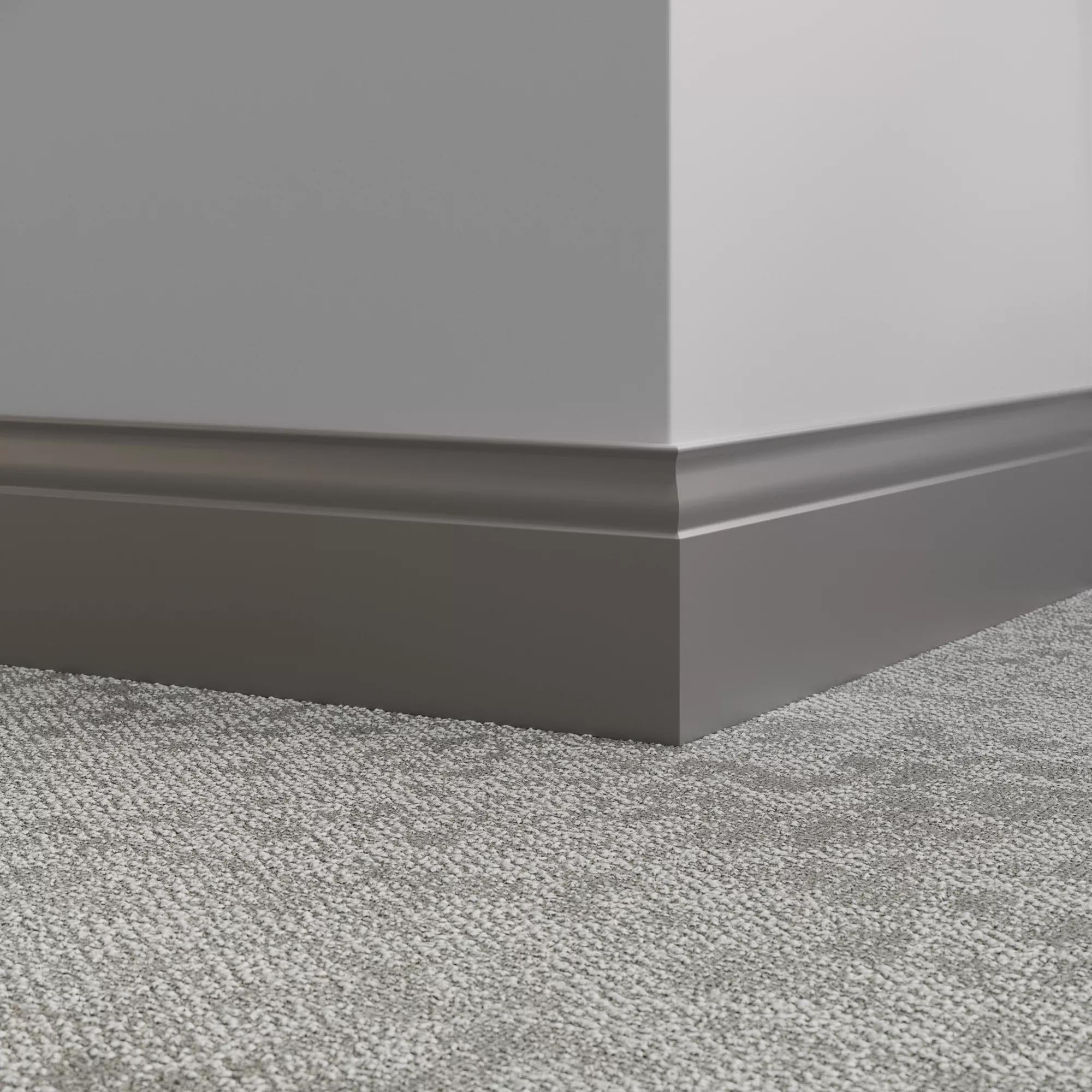 Tarkett / Johnsonite Millwork Inflection 5-1/4" 48 Grey 5.25" x 8' by 3/8" (48 LF/box)