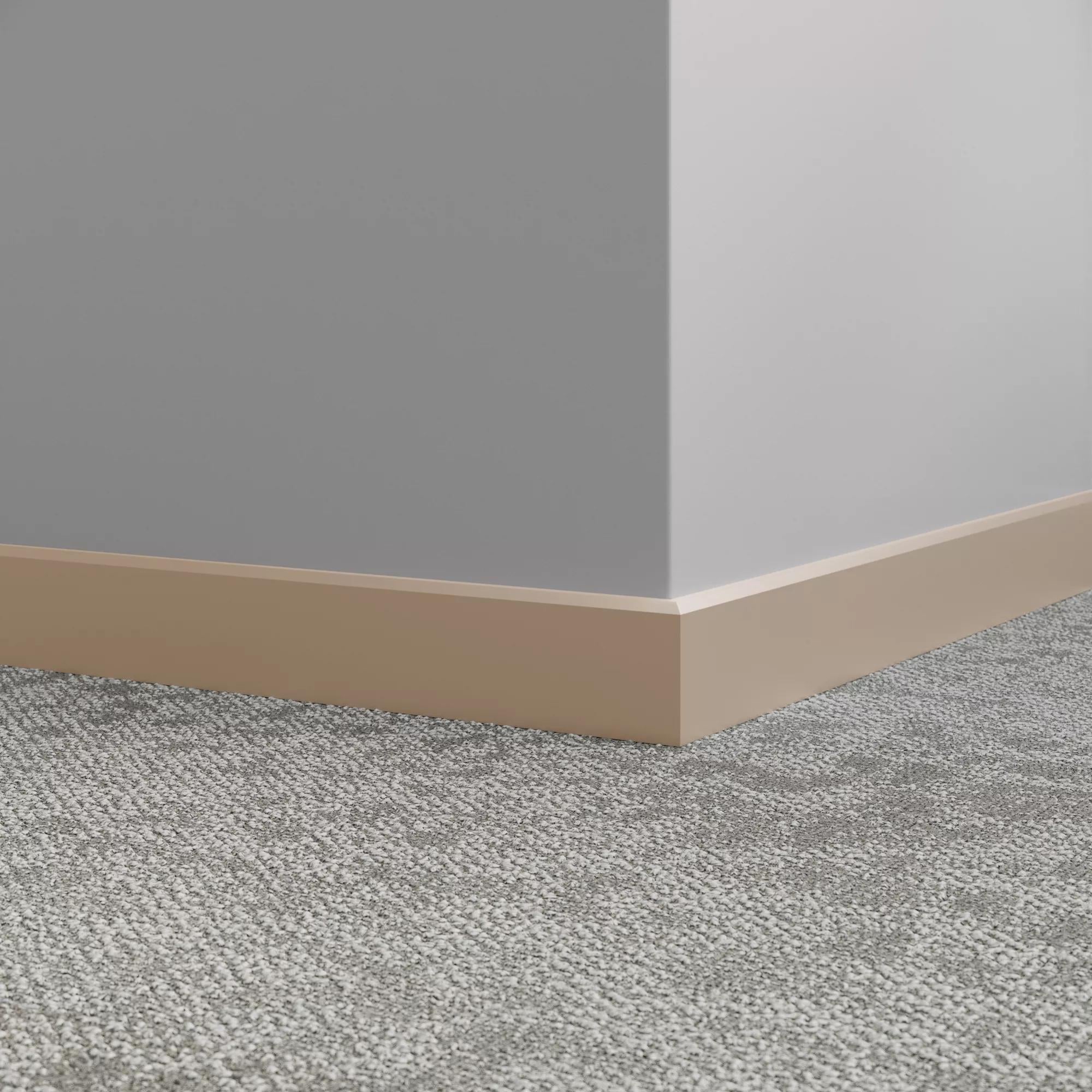 Tarkett / Johnsonite Millwork Mandalay 2-1/2" 49 Beige 2.5" x 8' by 3/8" – product image showing size, style, and brand details.