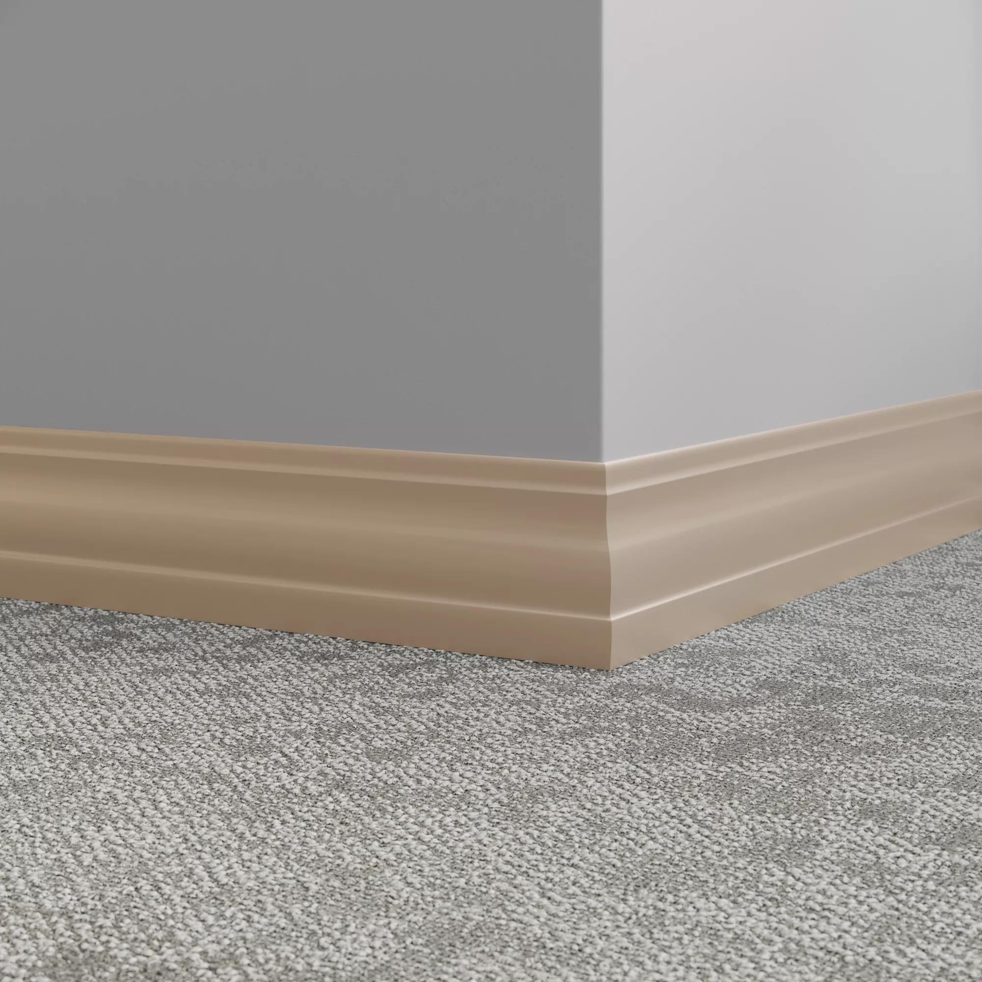 Tarkett / Johnsonite Millwork Delineate 4-1/4" 49 Beige 4.25" x 8' by 3/8" (48 LF/box)