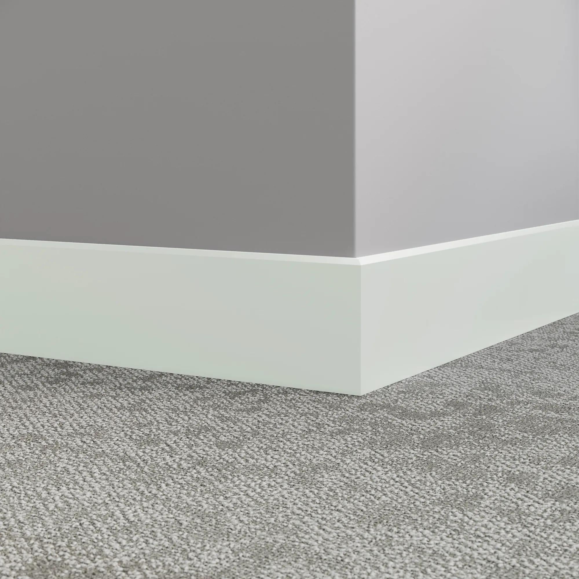 Tarkett / Johnsonite Millwork Mandalay 4-1/2" 50 White 4.5" x 8' by 3/8" – product image showing size, style, and brand details.