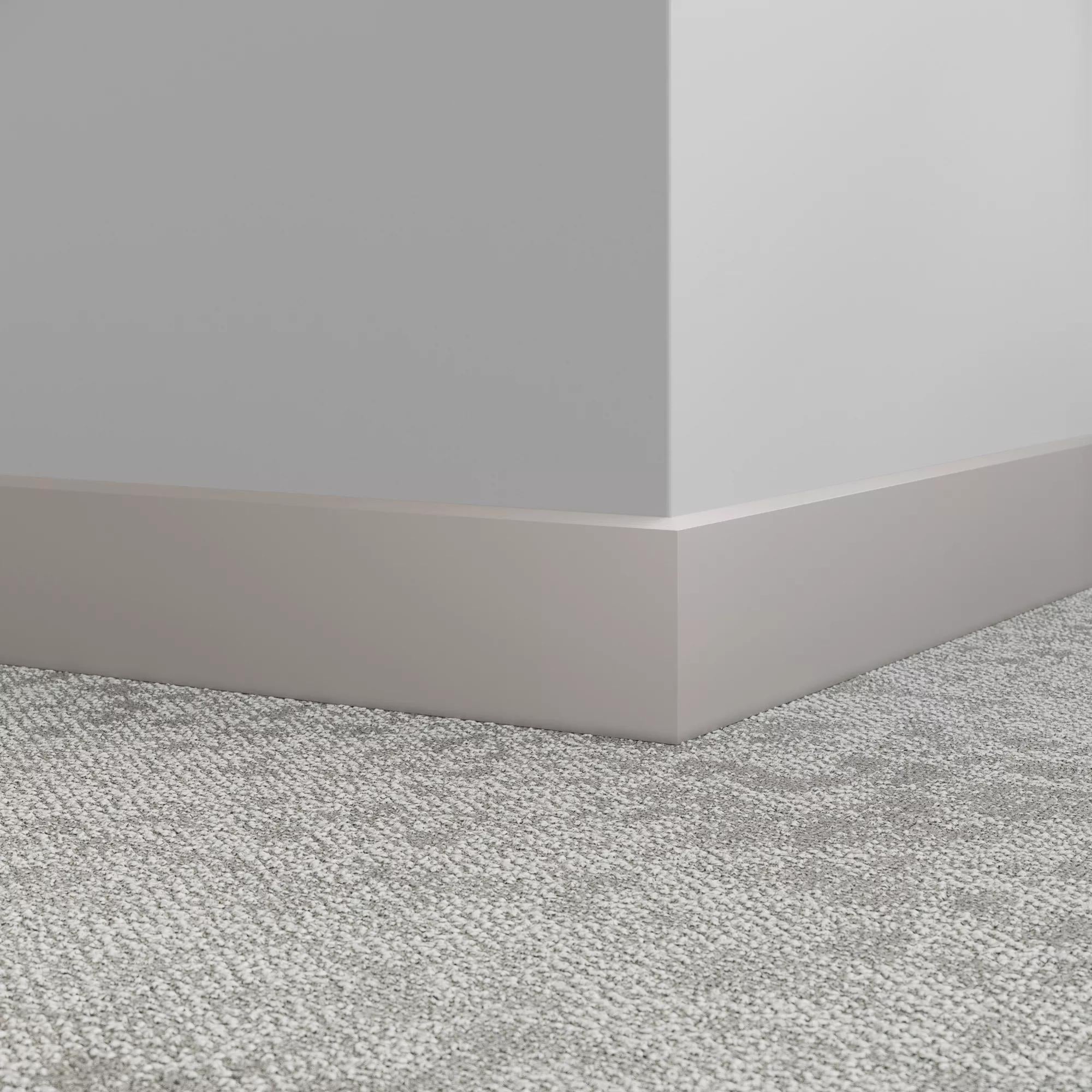 Tarkett / Johnsonite Millwork Exhibit 4.25" 55 Silver Gray 4.25" x 8' by 1/4"