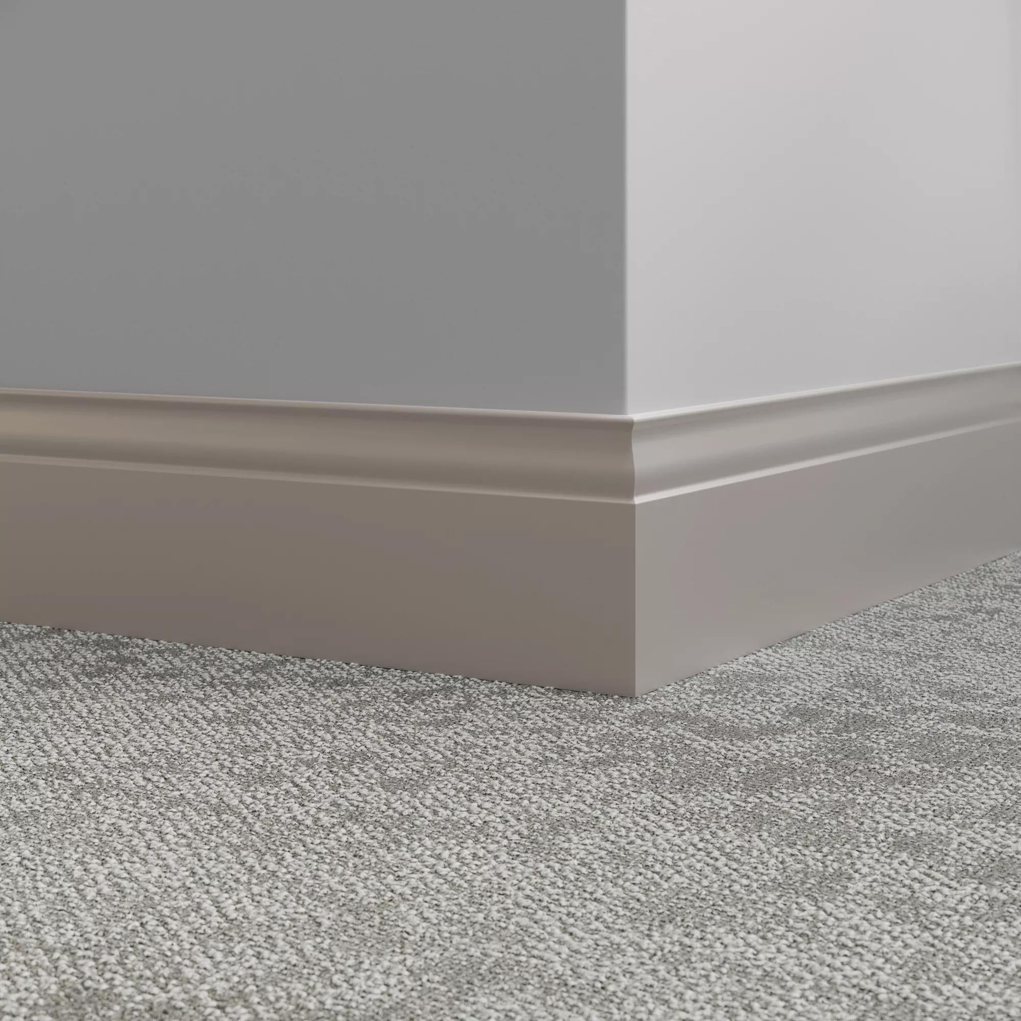 Tarkett / Johnsonite Millwork Inflection 5-1/4" 55 Silver Grey 5.25" x 8' by 3/8" (48 LF/box)