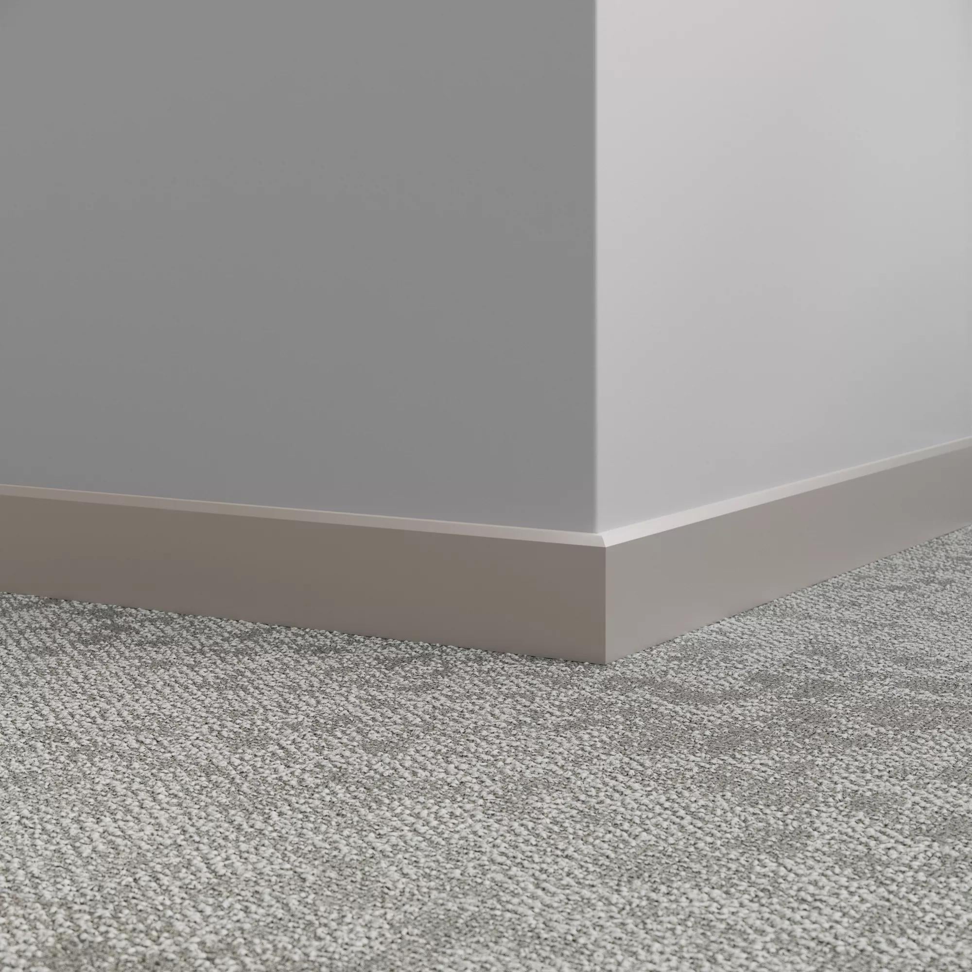 Tarkett / Johnsonite Millwork Mandalay 2-1/2" 55 Silver Grey 2.5" x 8' by 3/8" (40 LF/box)