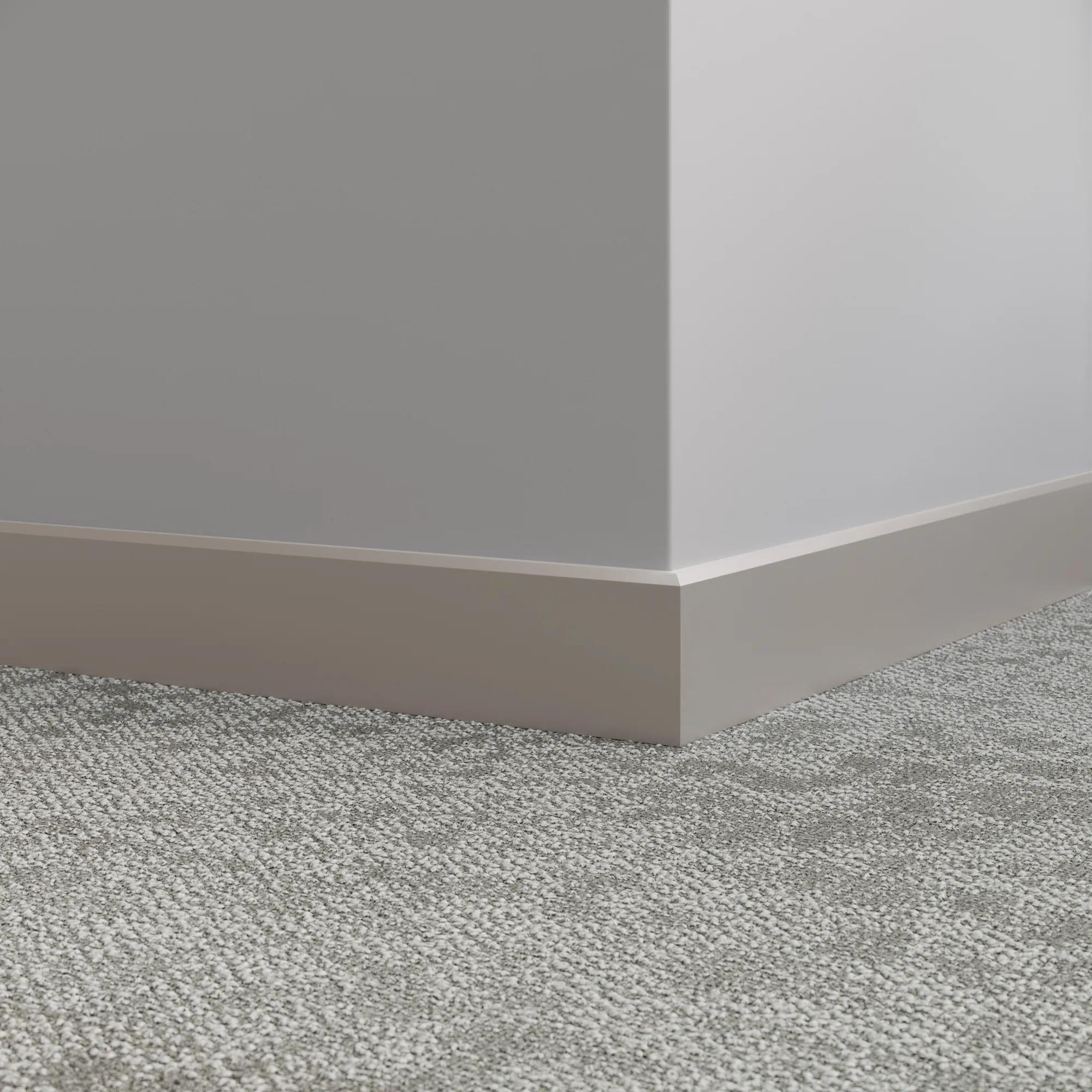 Tarkett / Johnsonite Millwork Mandalay 3" 55 Silver Grey 3" x 8' by 3/8" (56 LF/box)