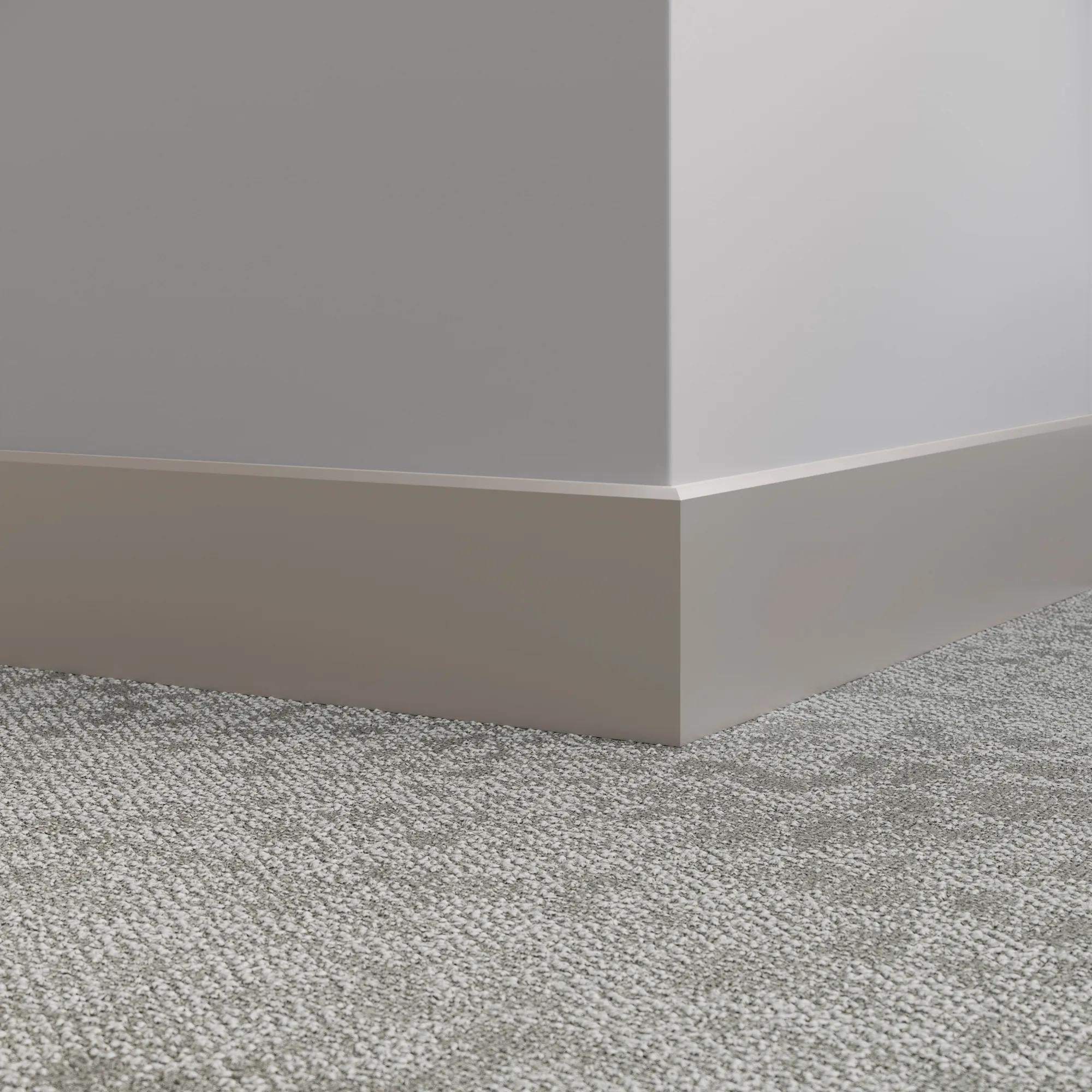 Tarkett / Johnsonite Millwork Mandalay 4-1/2" 55 Silver Grey 4.5" x 8' by 3/8" – product image showing size, style, and brand details.