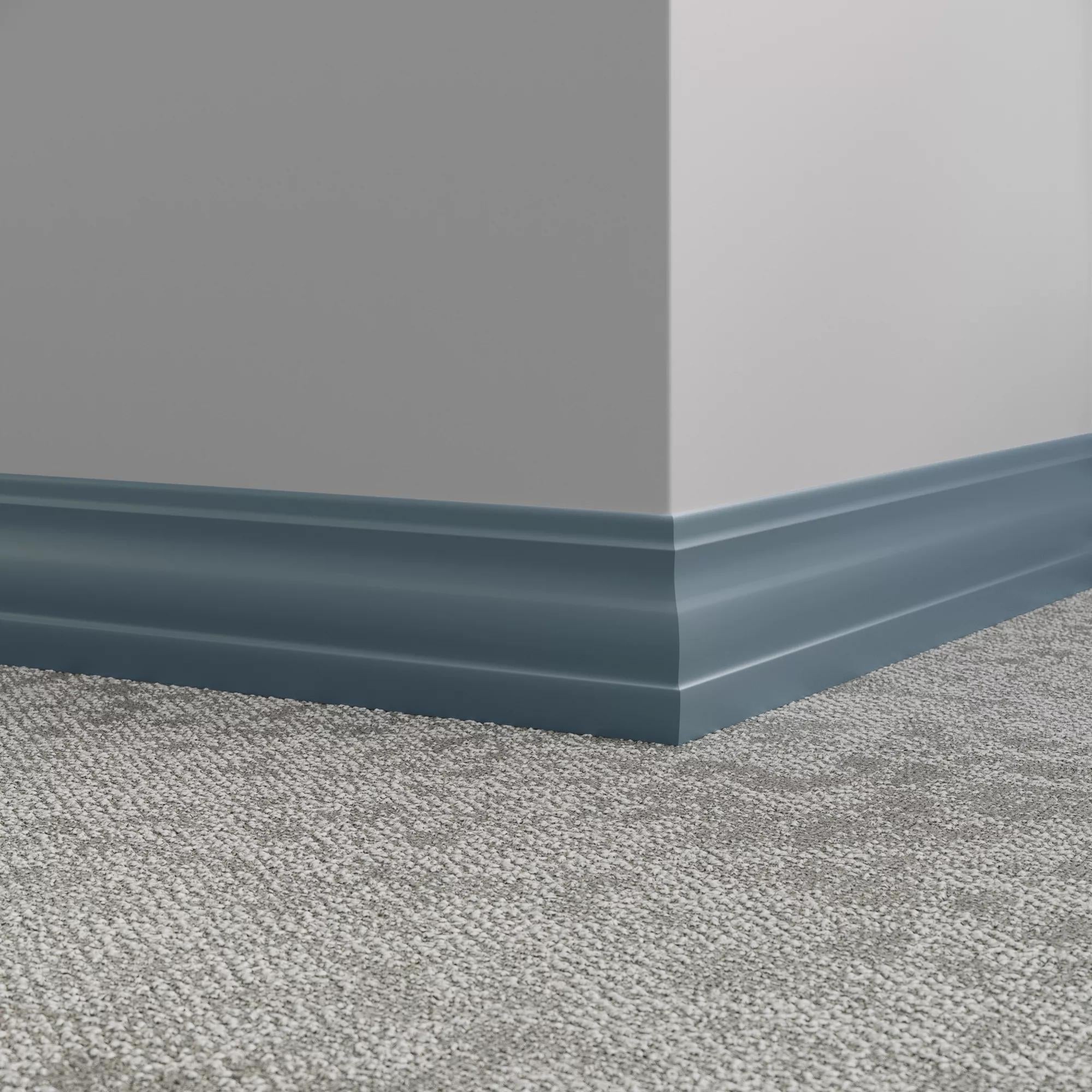 Tarkett / Johnsonite Millwork Delineate 4-1/4" 58 Windor Blue 4.25" x 8' by 3/8" – product image showing size, style, and brand details.