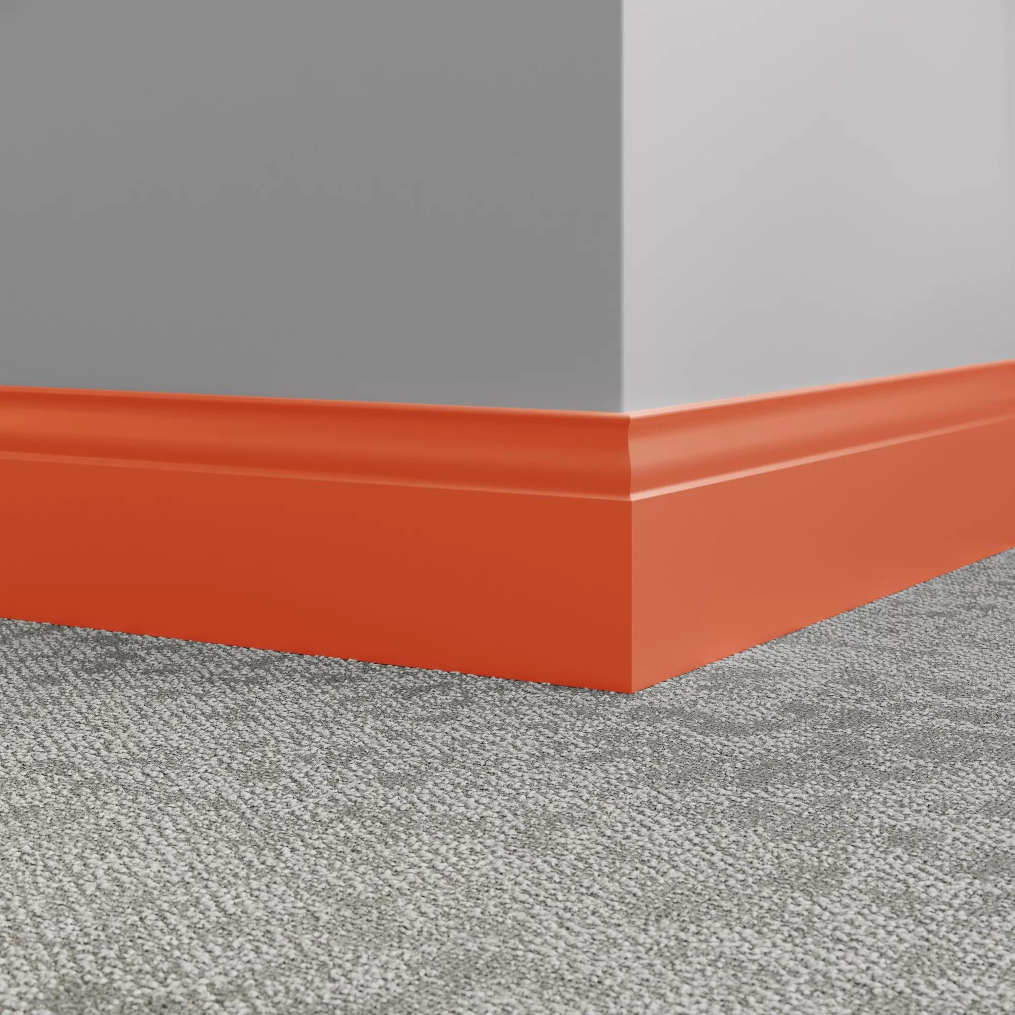Tarkett / Johnsonite Millwork Inflection 5-1/4" 62 Tangerine Tango 5.25" x 8' by 3/8" (48 LF/box)