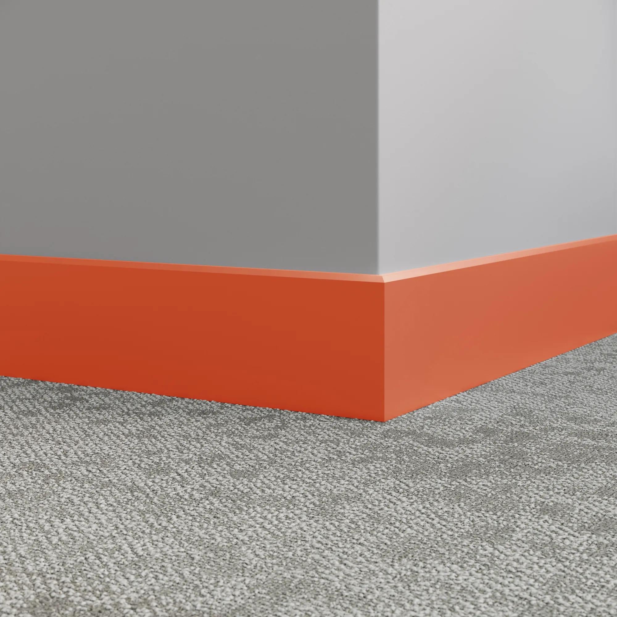Tarkett / Johnsonite Millwork Mandalay 4-1/2" 62 Tangerine Tango 4.5" x 8' by 3/8" – product image showing size, style, and brand details.