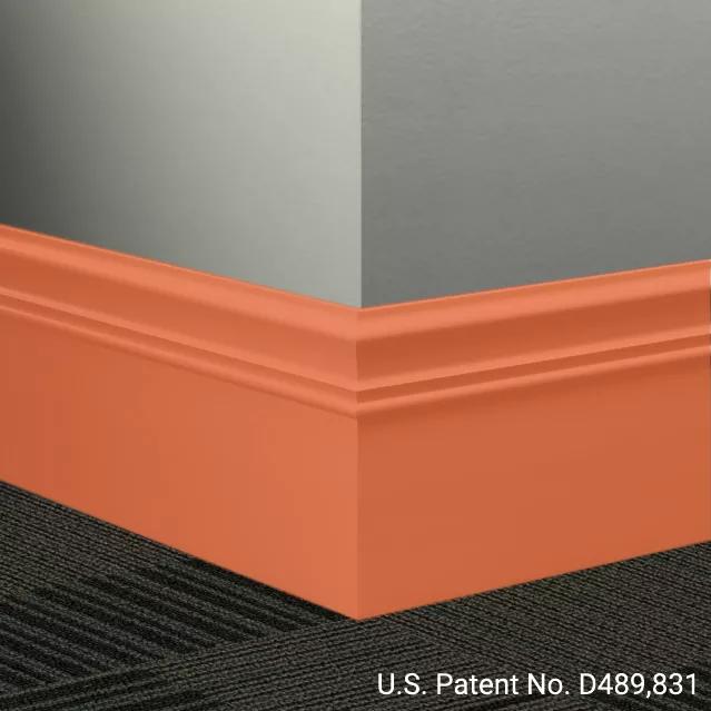 Tarkett / Johnsonite Millwork Monarch 6" 62 Tangerine Tango 6" x 8' by 3/16" – product image showing size, style, and brand details.