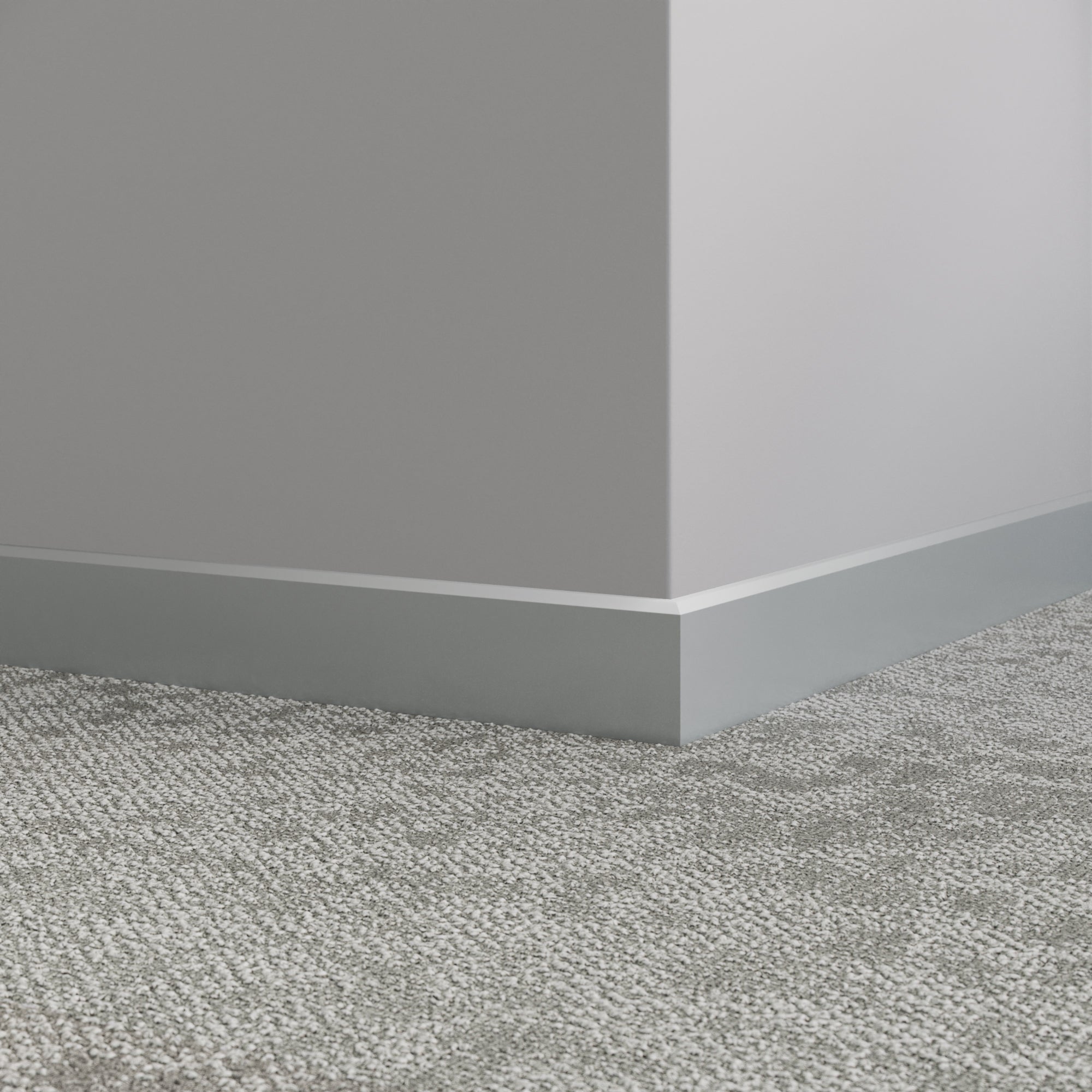 Tarkett / Johnsonite Millwork Mandalay 2-1/2" 69 Sterling Silver 2.5" x 8' by 3/8" (40 LF/box)