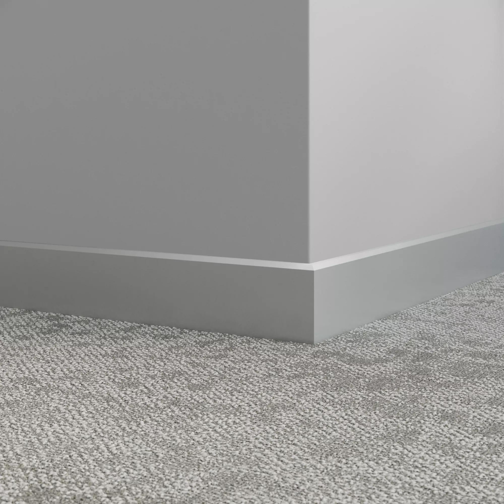 Tarkett / Johnsonite Millwork Mandalay 3" 69 Sterling Silver 3" x 8' by 3/8" – product image showing size, style, and brand details.