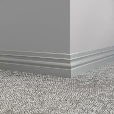 Tarkett / Johnsonite Millwork Ambassador 4" 69 Sterling Silver 4" x 8' by 3/8" (48 LF/box)