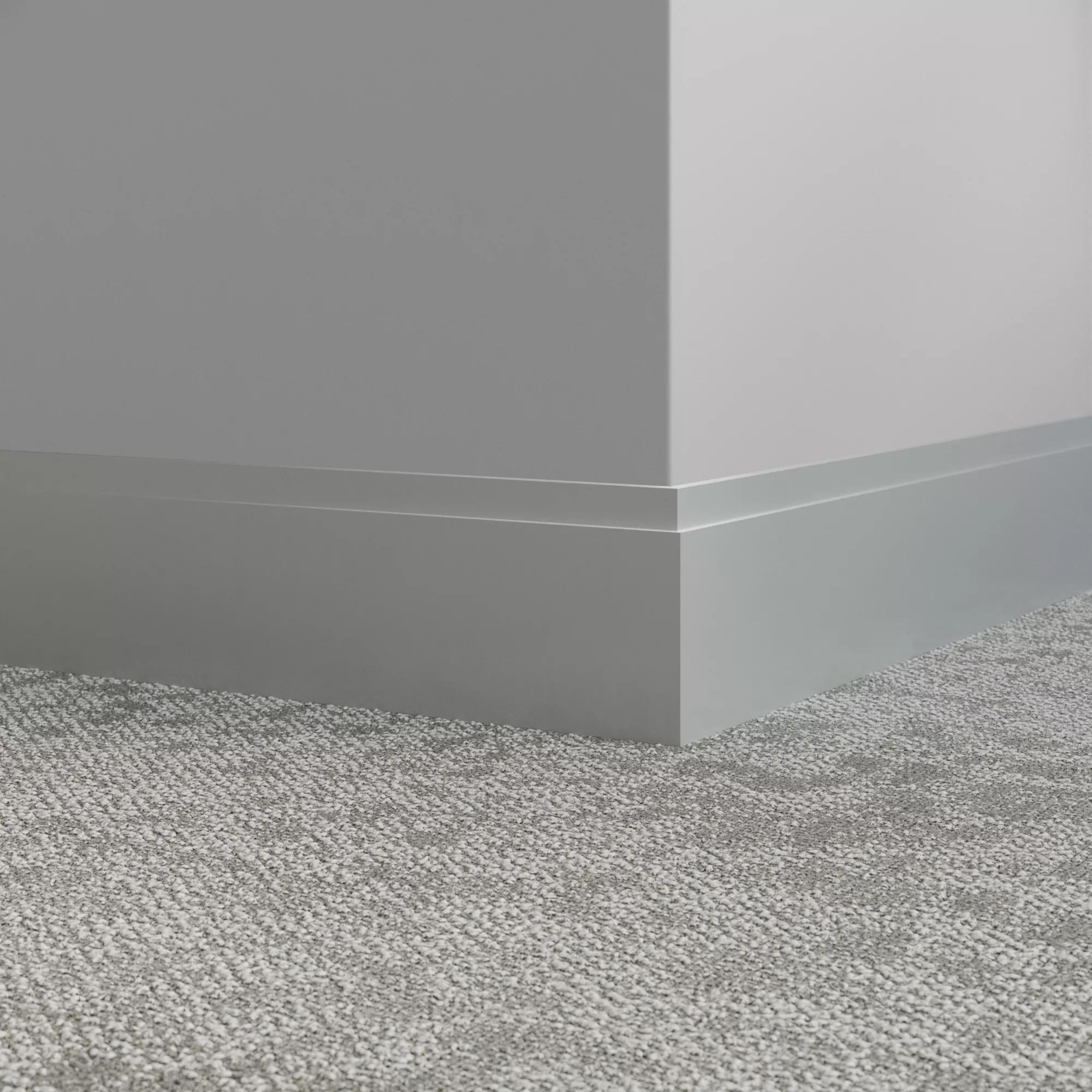 Tarkett / Johnsonite Millwork Equinox 4-1/2" 69 Sterling Silver 4.5" x 8' by 3/8" (40 LF/box)
