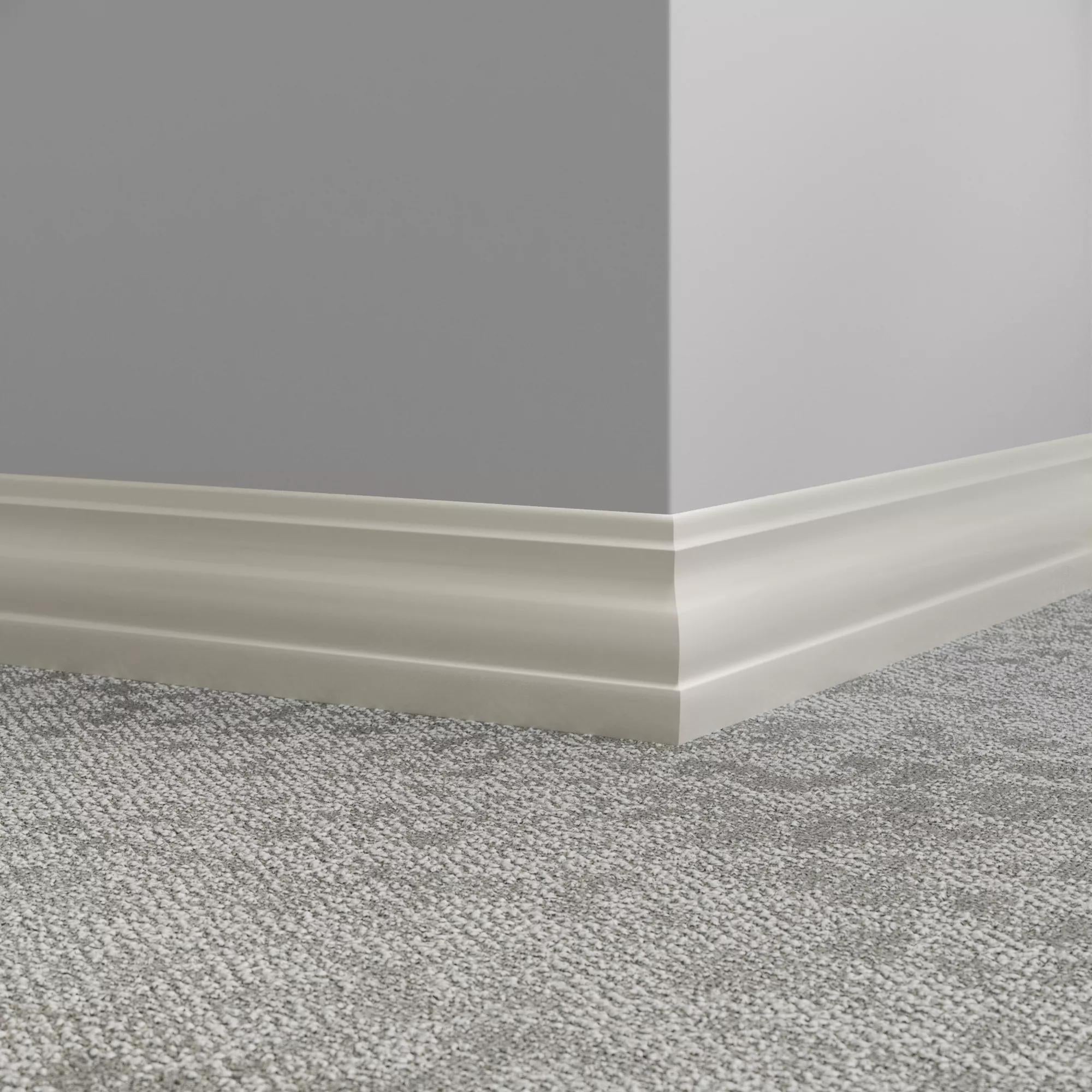 Tarkett / Johnsonite Millwork Delineate 4-1/4" 77 Pearl 4.25" x 8' by 3/8" (48 LF/box)
