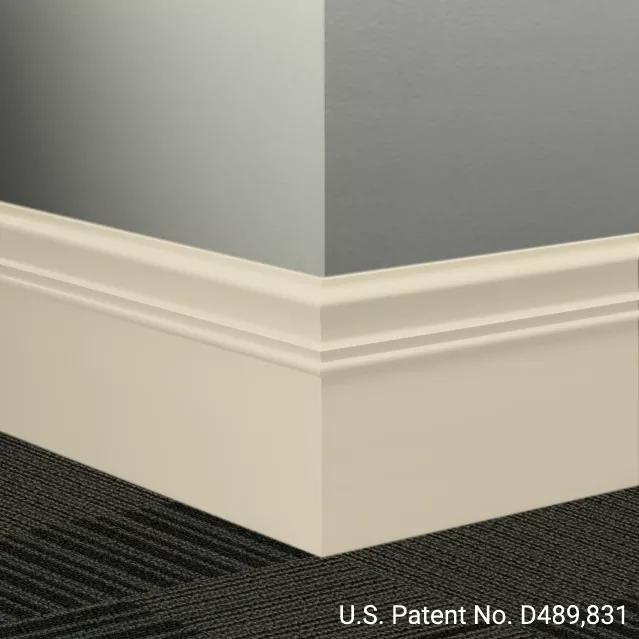 Tarkett / Johnsonite Millwork Monarch 6" 79 Bone White 6" x 8' by 3/16" (48 LF/box)