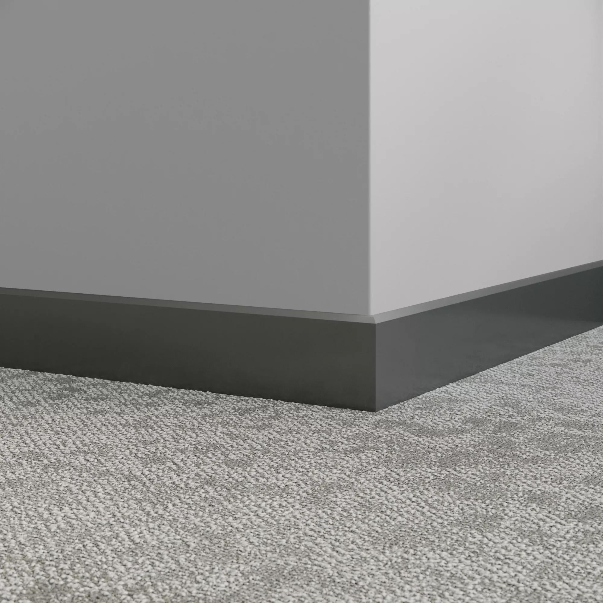 Tarkett / Johnsonite Millwork Mandalay 3" 82 Black Pearl 3" x 8' by 3/8" – product image showing size, style, and brand details.