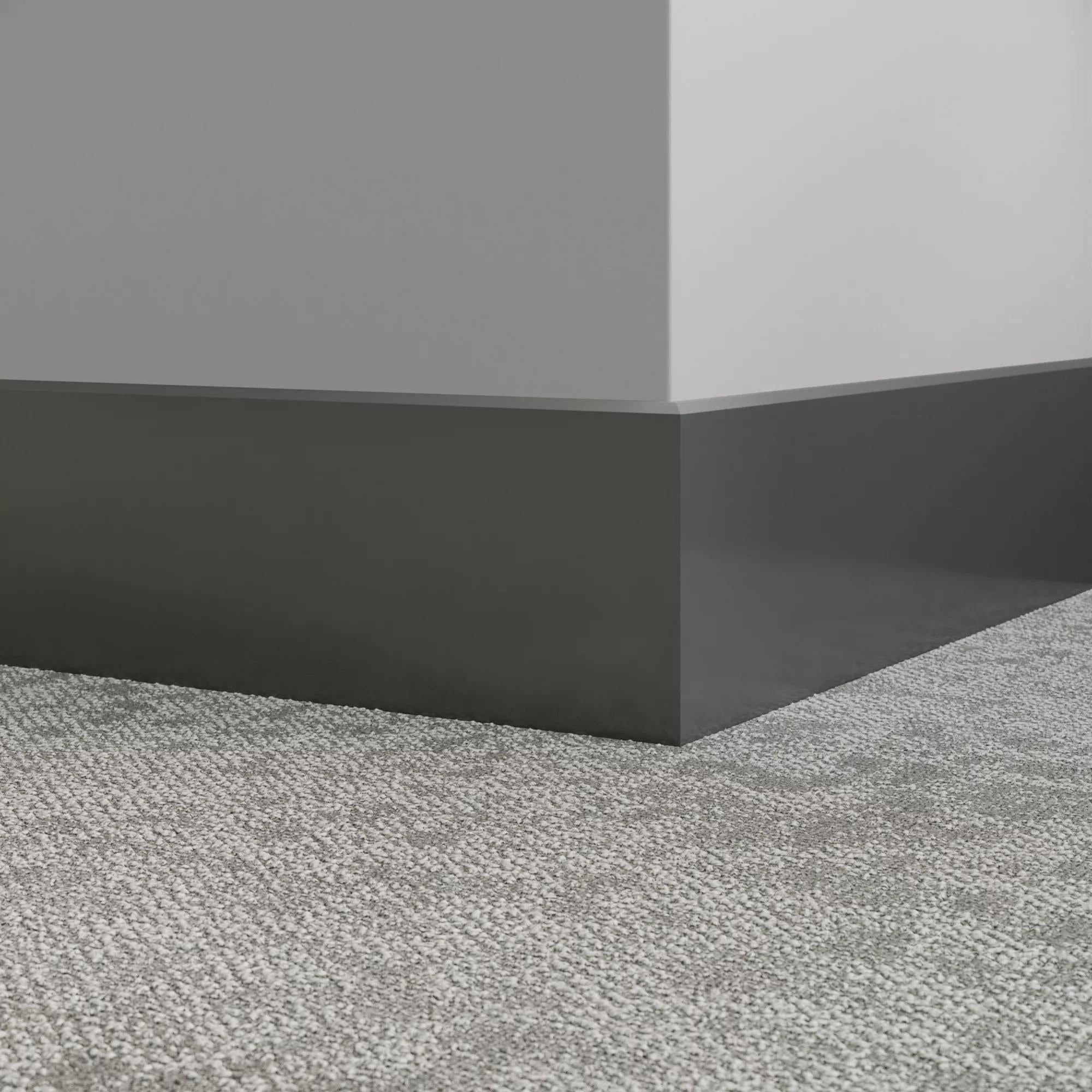 Tarkett / Johnsonite Millwork Mandalay 6" 82 Black Pearl 6" x 8' by 3/8" – product image showing size, style, and brand details.
