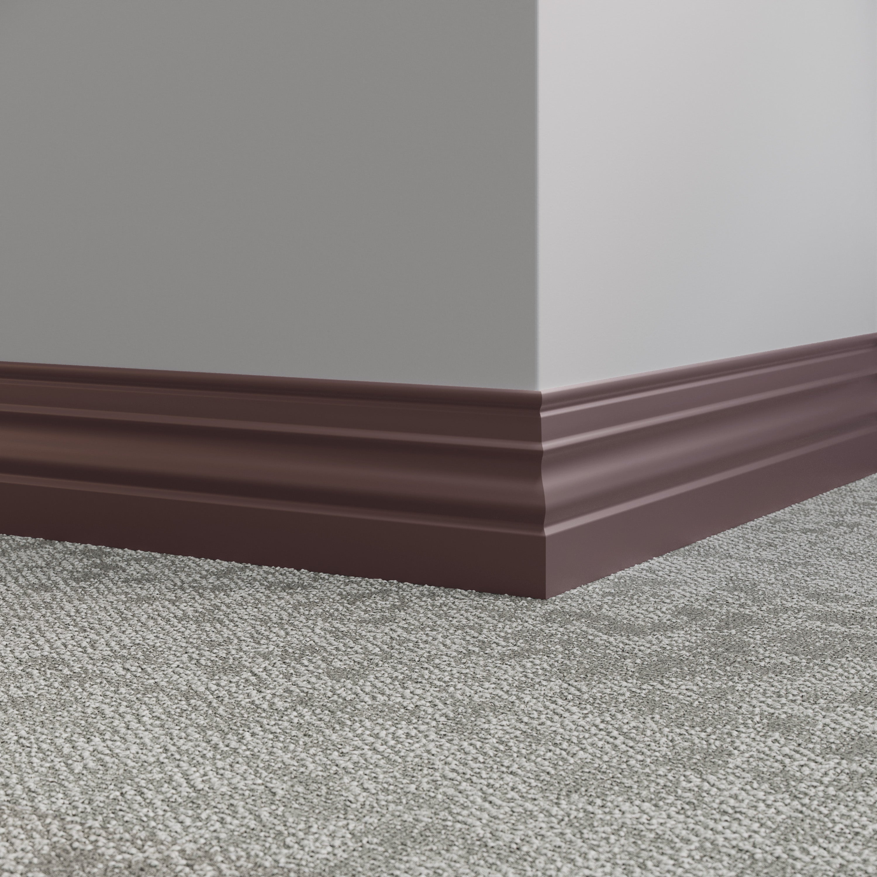 Tarkett / Johnsonite Millwork Diplomat 4-1/2" 85 Burgundy 4.5" x 8' by 3/8" (48 LF/box)