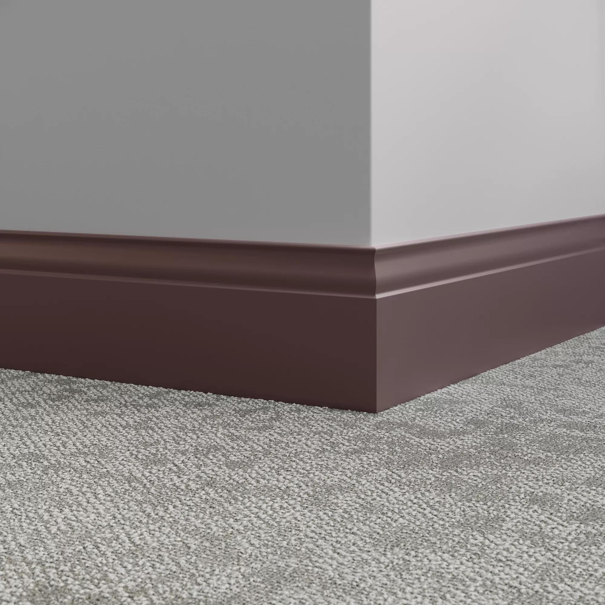 Tarkett / Johnsonite Millwork Inflection 5-1/4" 85 Burgundy 5.25" x 8' by 3/8" (48 LF/box)