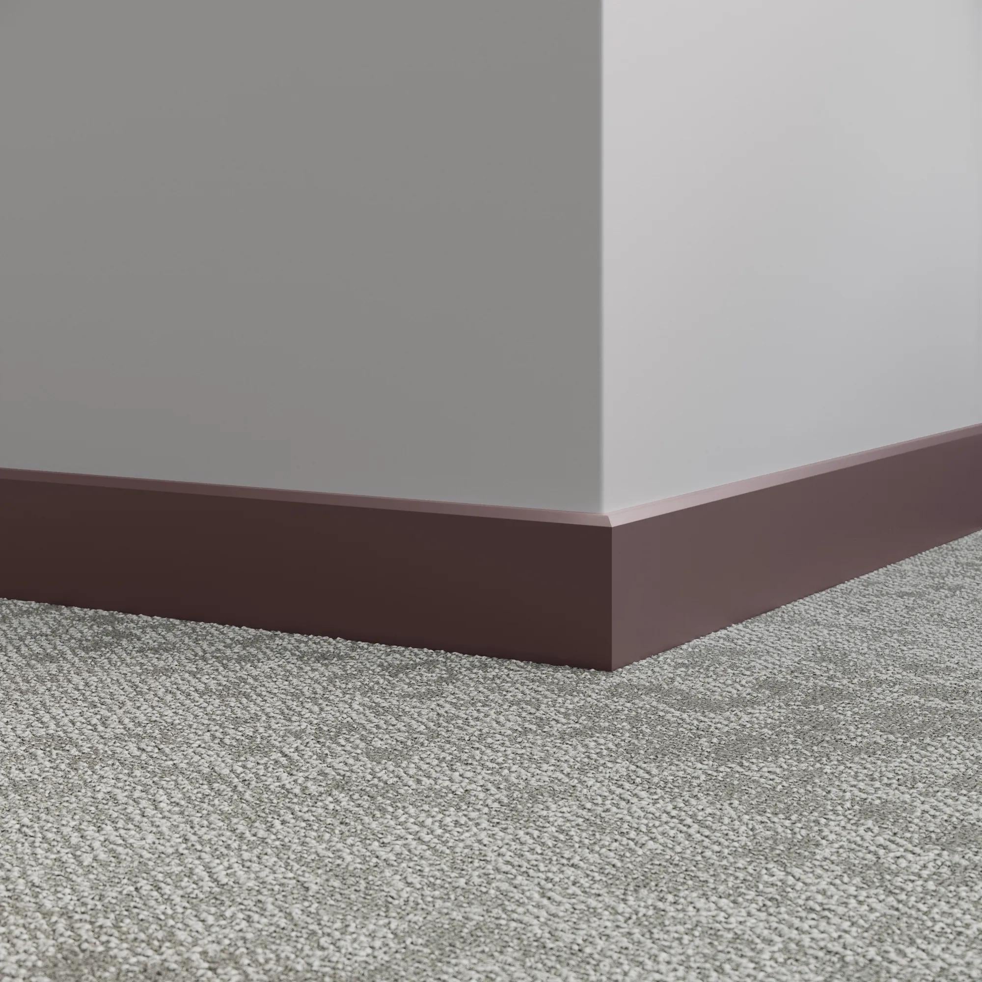 Tarkett / Johnsonite Millwork Mandalay 3" 85 Burgundy 3" x 8' by 3/8" – product image showing size, style, and brand details.