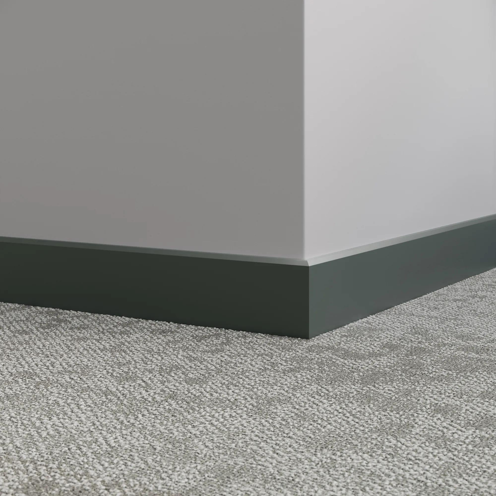 Tarkett / Johnsonite Millwork Mandalay 3" 86 Hunter Green 3" x 8' by 3/8" – product image showing size, style, and brand details.