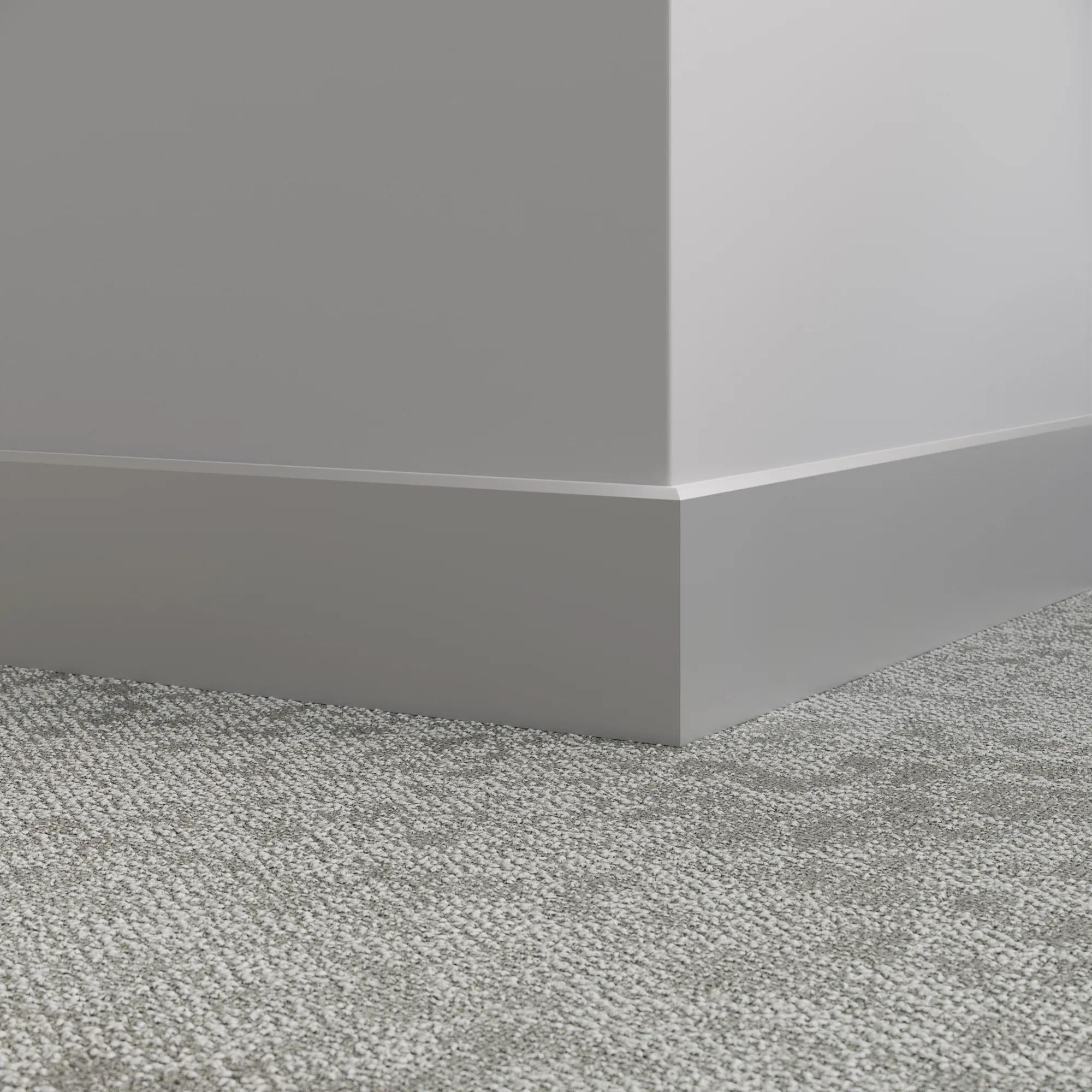Tarkett / Johnsonite Millwork Mandalay 4-1/2" TA5 Colonial Grey 4.5" x 8' by 3/8" – product image showing size, style, and brand details.