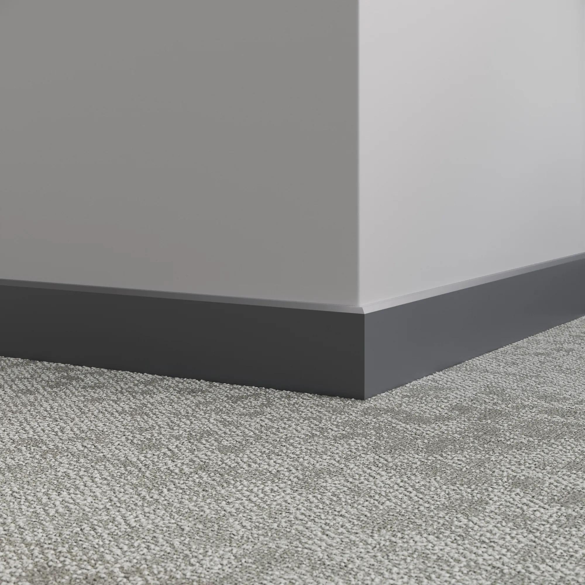 Tarkett / Johnsonite Millwork Mandalay 4-1/2" TA6 Bedrock 4.5" x 8' by 3/8" – product image showing size, style, and brand details.