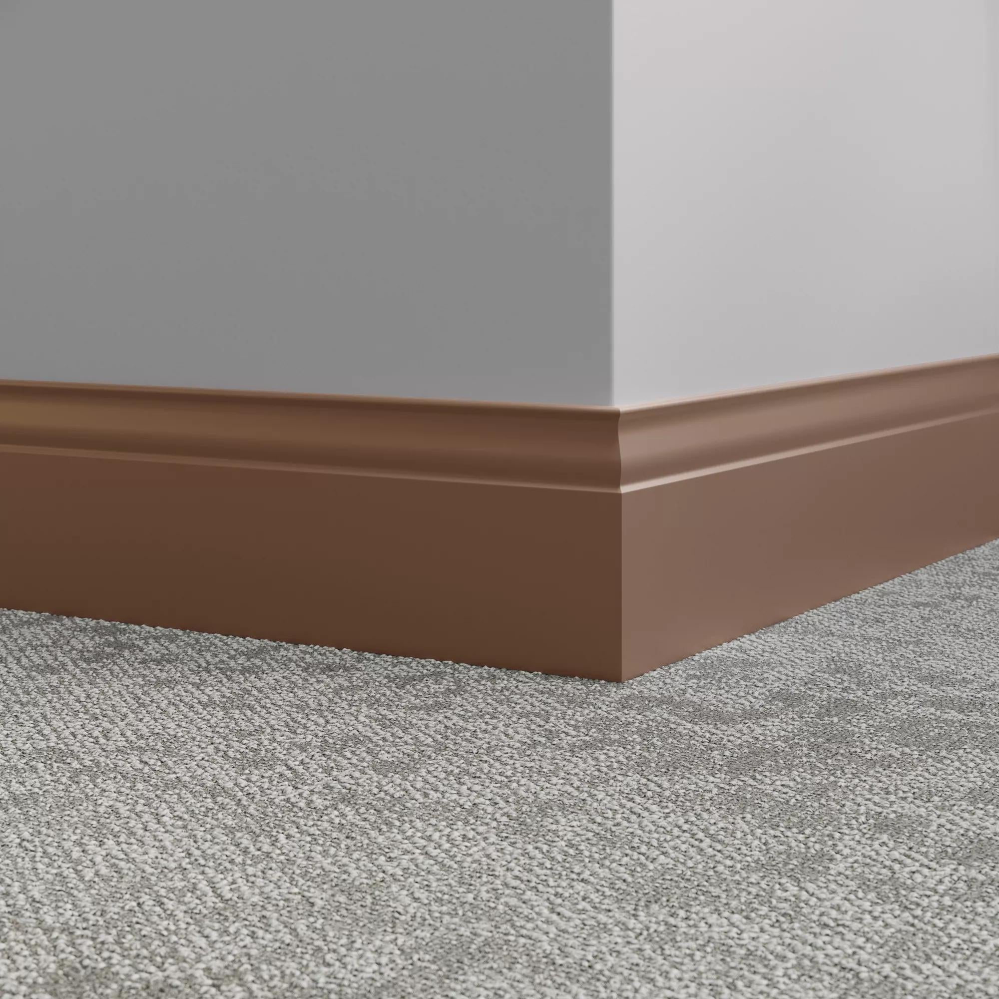 Tarkett / Johnsonite Millwork Inflection 5-1/4" TA7 Rusty Nail 5.25" x 8' by 3/8" (48 LF/box)
