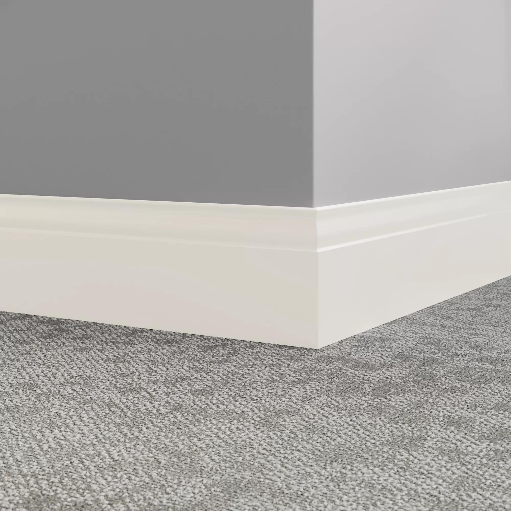 Tarkett / Johnsonite Millwork Inflection 5-1/4" TG1 Snowbound 5.25" x 8' by 3/8" (48 LF/box)
