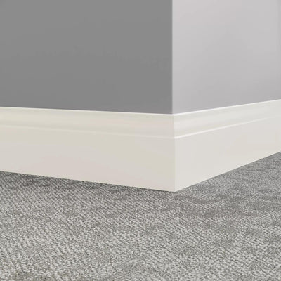 Tarkett / Johnsonite Millwork Inflection 5-1/4" TG1 Snowbound 5.25" x 8' by 3/8" (48 LF/box)