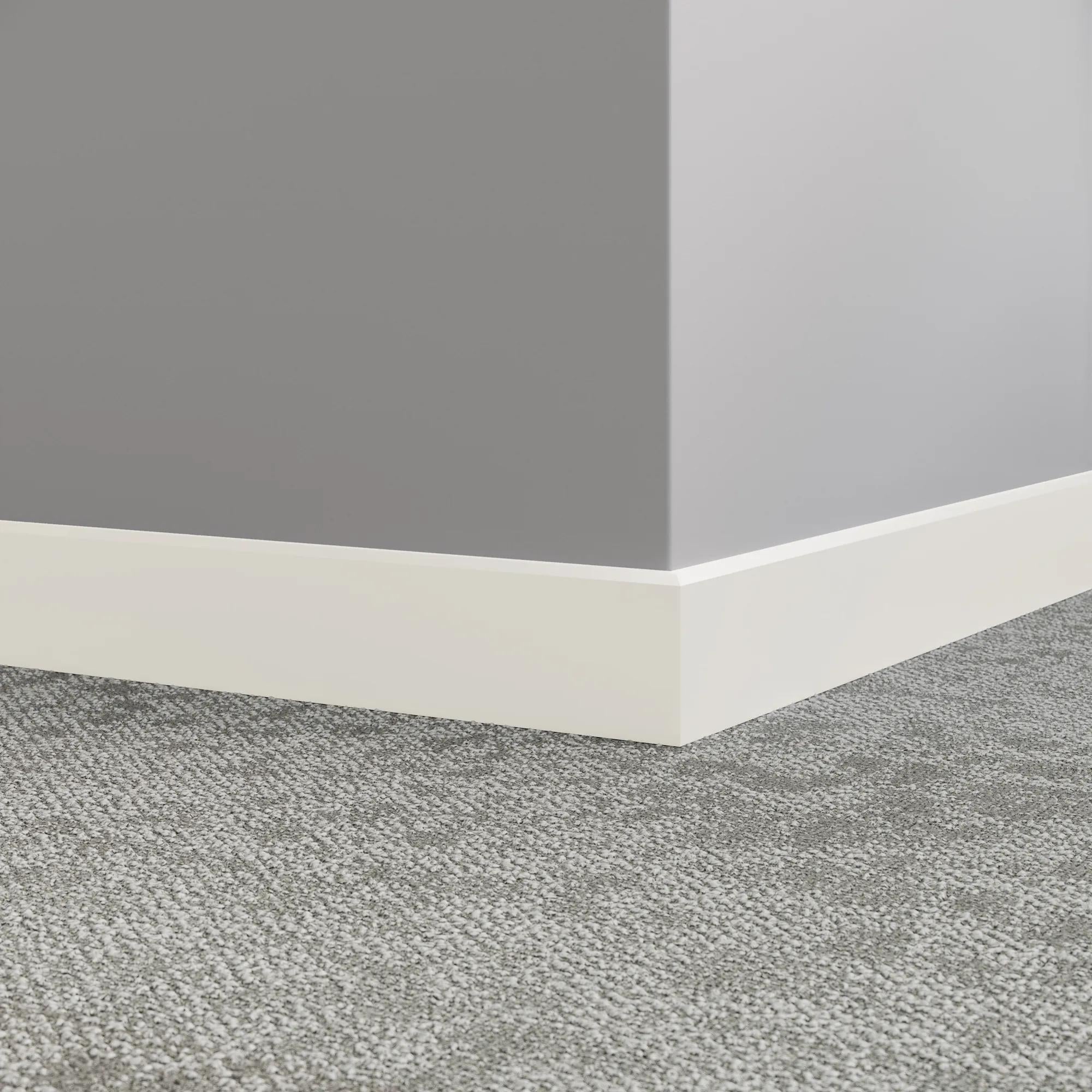 Tarkett / Johnsonite Millwork Mandalay 4-1/2" TG1 Snowbound 4.5" x 8' by 3/8" – product image showing size, style, and brand details.