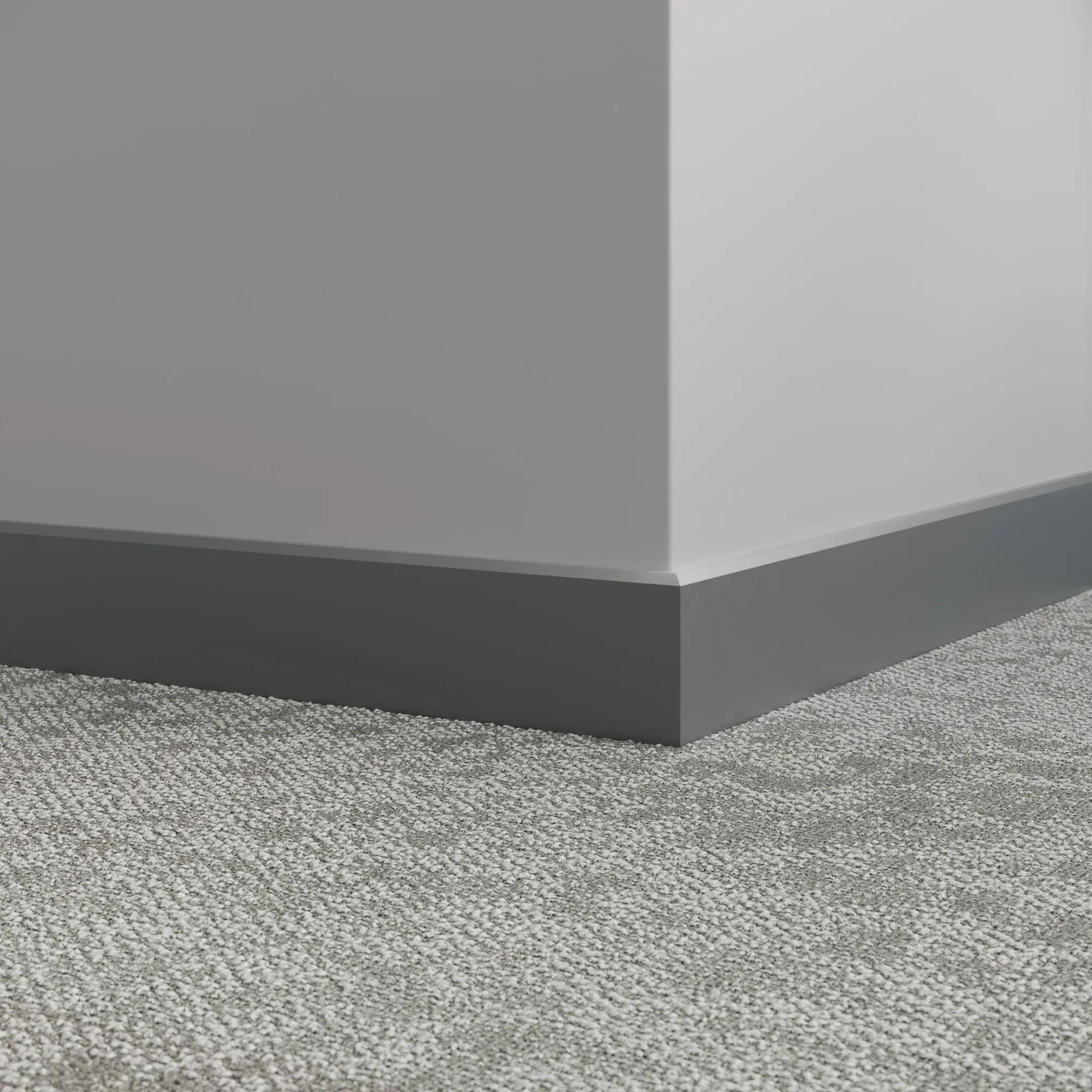 Tarkett / Johnsonite Millwork Mandalay 4-1/2" VL4 Cool Metal 4.5" x 8' by 3/8" – product image showing size, style, and brand details.