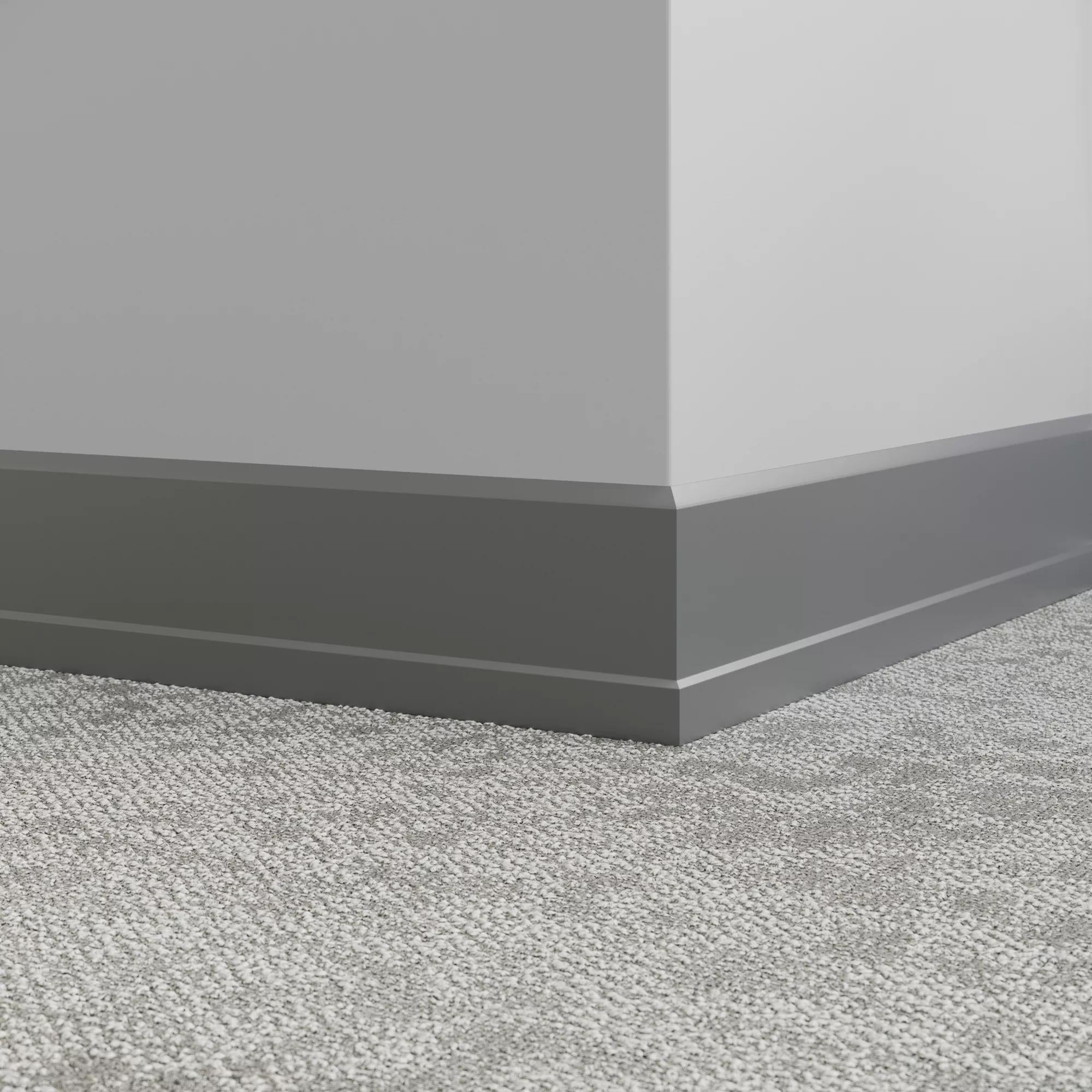 Tarkett / Johnsonite Millwork Stance 6" VL4 Cool Metal 6" x 8' by 0.35"