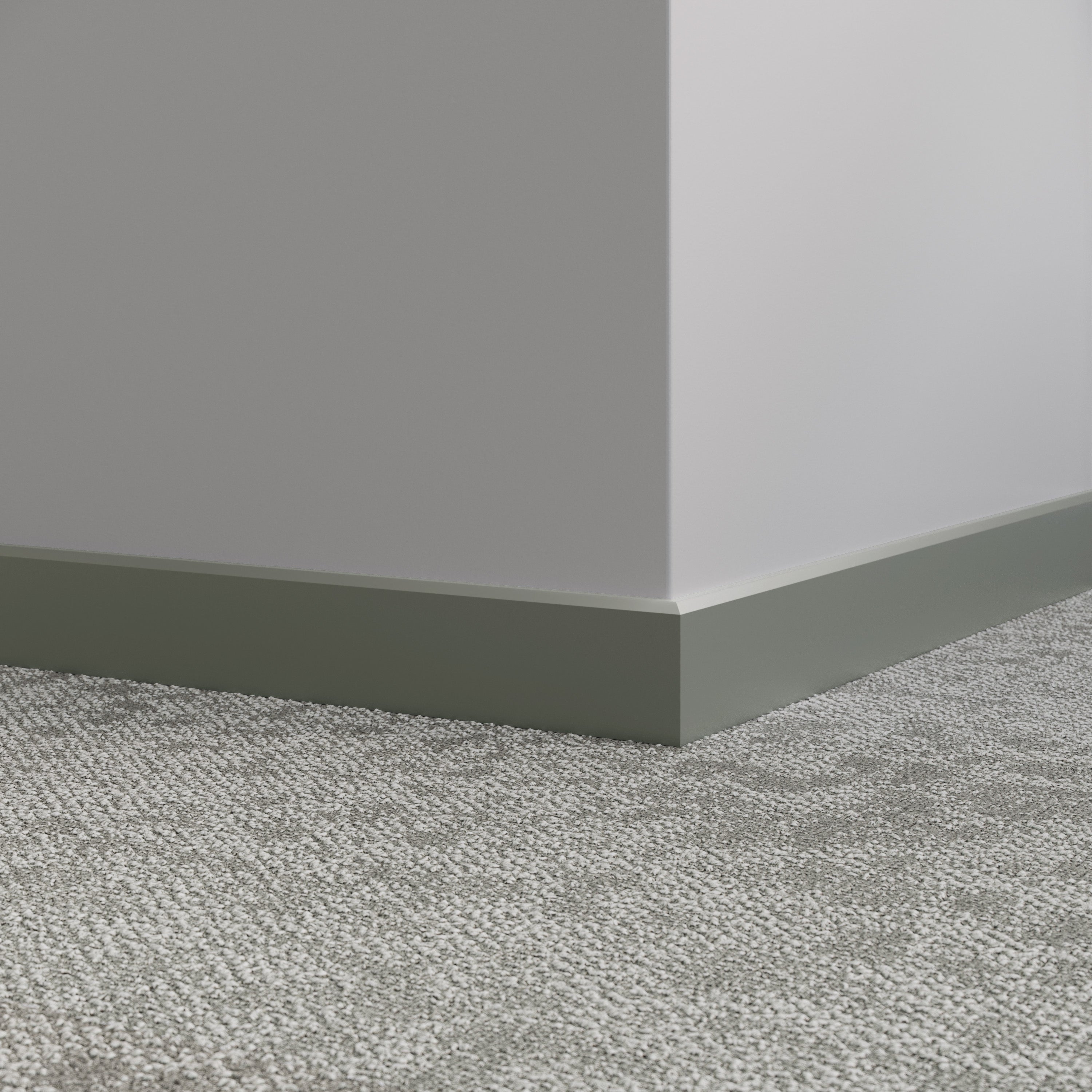 Tarkett / Johnsonite Millwork Mandalay 2-1/2" VM4 Green Smoke 2.5" x 8' by 3/8" (40 LF/box)