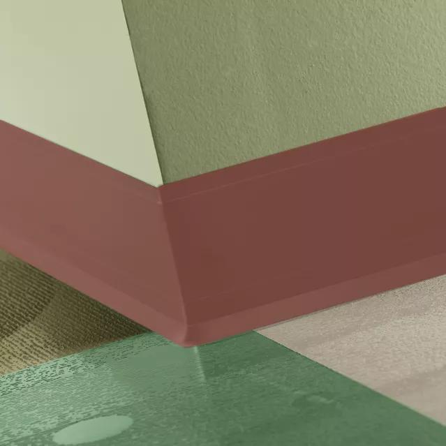 Tarkett / Johnsonite Perceptions Flex Base 4 1/4" VL9 Red Clay 4.25" x 120' by 0.125" Cove – product image showing size, style, and brand details.