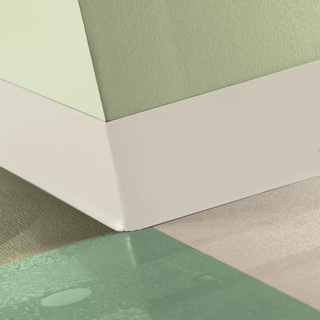 Tarkett / Johnsonite Tightlock Resilient Wall Base #01 Snow White 6 3/8" x 75' Roll by 1/8" Cove (with Toe)