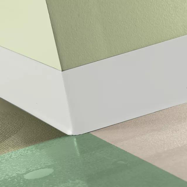 Tarkett / Johnsonite Tightlock Resilient Wall Base #08 Icicle 4 3/8" x 75' Roll by 1/8" Cove (with Toe)
