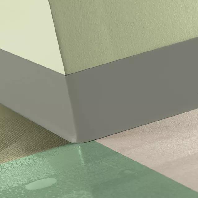 Tarkett / Johnsonite Tightlock Resilient Wall Base #179 Steel 3 1/8" x 75' Roll by 1/8" Cove (with Toe)