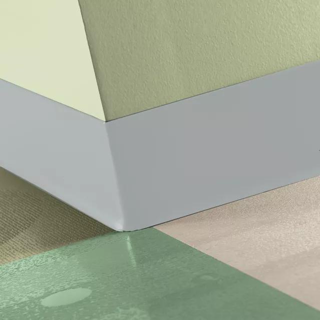 Tarkett / Johnsonite Tightlock Resilient Wall Base #21 Platinum 6 3/8" x 75' Roll by 1/8" Cove (with Toe)