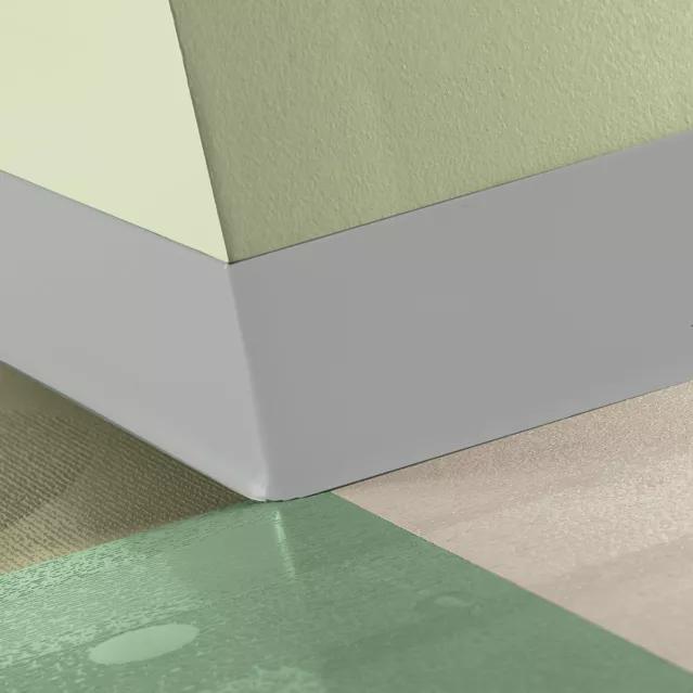 Tarkett / Johnsonite Tightlock Resilient Wall Base #23 Vapor Grey 6 3/8" x 75' Roll by 1/8" Cove (with Toe)