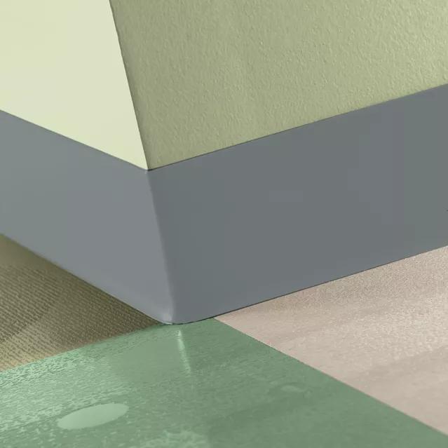Tarkett / Johnsonite Tightlock Resilient Wall Base #28 Medium Grey 3 1/8" x 75' Roll by 1/8" Cove (with Toe)