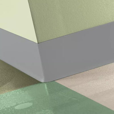 Tarkett / Johnsonite Tightlock Resilient Wall Base #55 Silver Grey 6 3/8" x 4' Pieces by 1/8" Cove (with Toe)