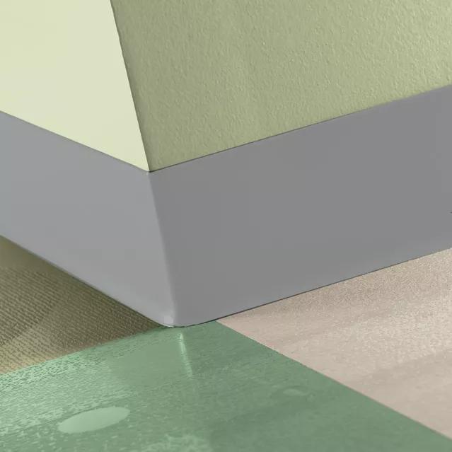 Tarkett / Johnsonite Tightlock Resilient Wall Base #55 Silver Grey 6 3/8" x 75' Roll by 1/8" Cove (with Toe)