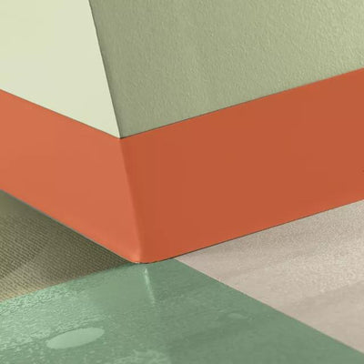 Tarkett / Johnsonite Tightlock Resilient Wall Base #62 Tangerine Tango 3 1/8" x 75' Roll by 1/8" Cove (with Toe)